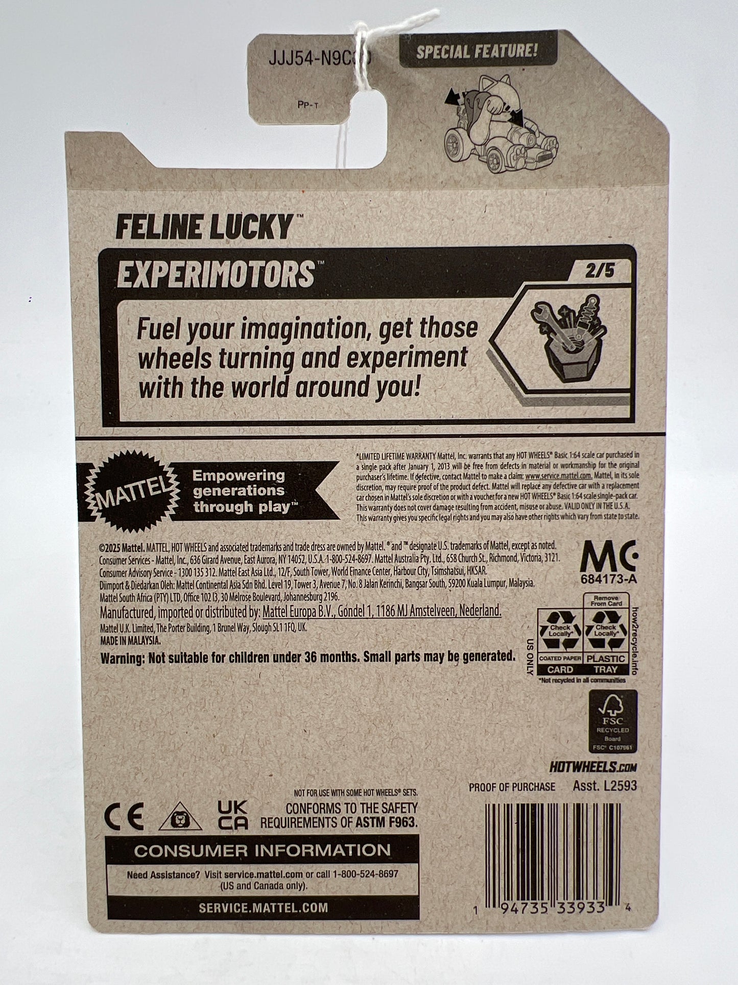 2026 Hot Wheels D Case #92 Feline Lucky Gold