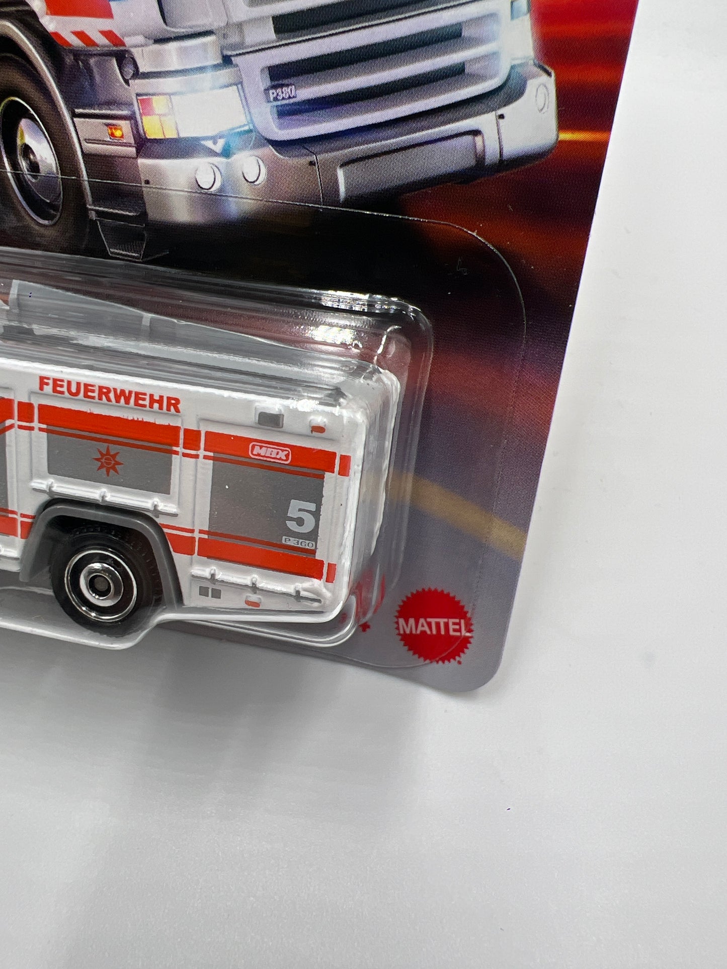 2025 Matchbox #16 Scania P 360 Fire Truck White 215G