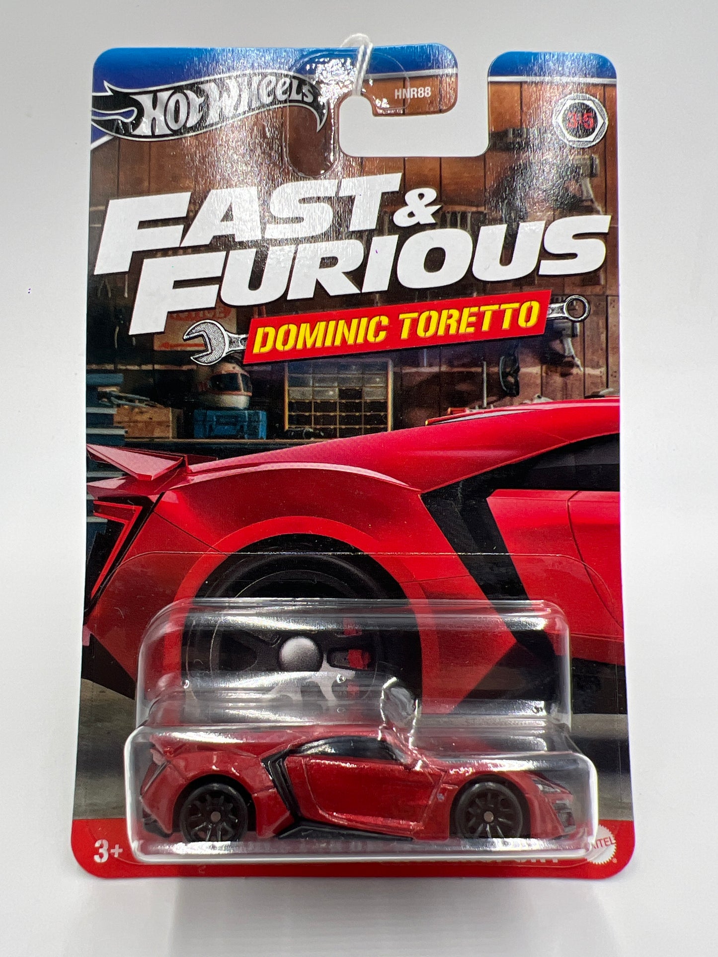 Hot Wheels Fast and Furious Dominic Toretto #3 W Motors Lykan Hypersport Red 70D