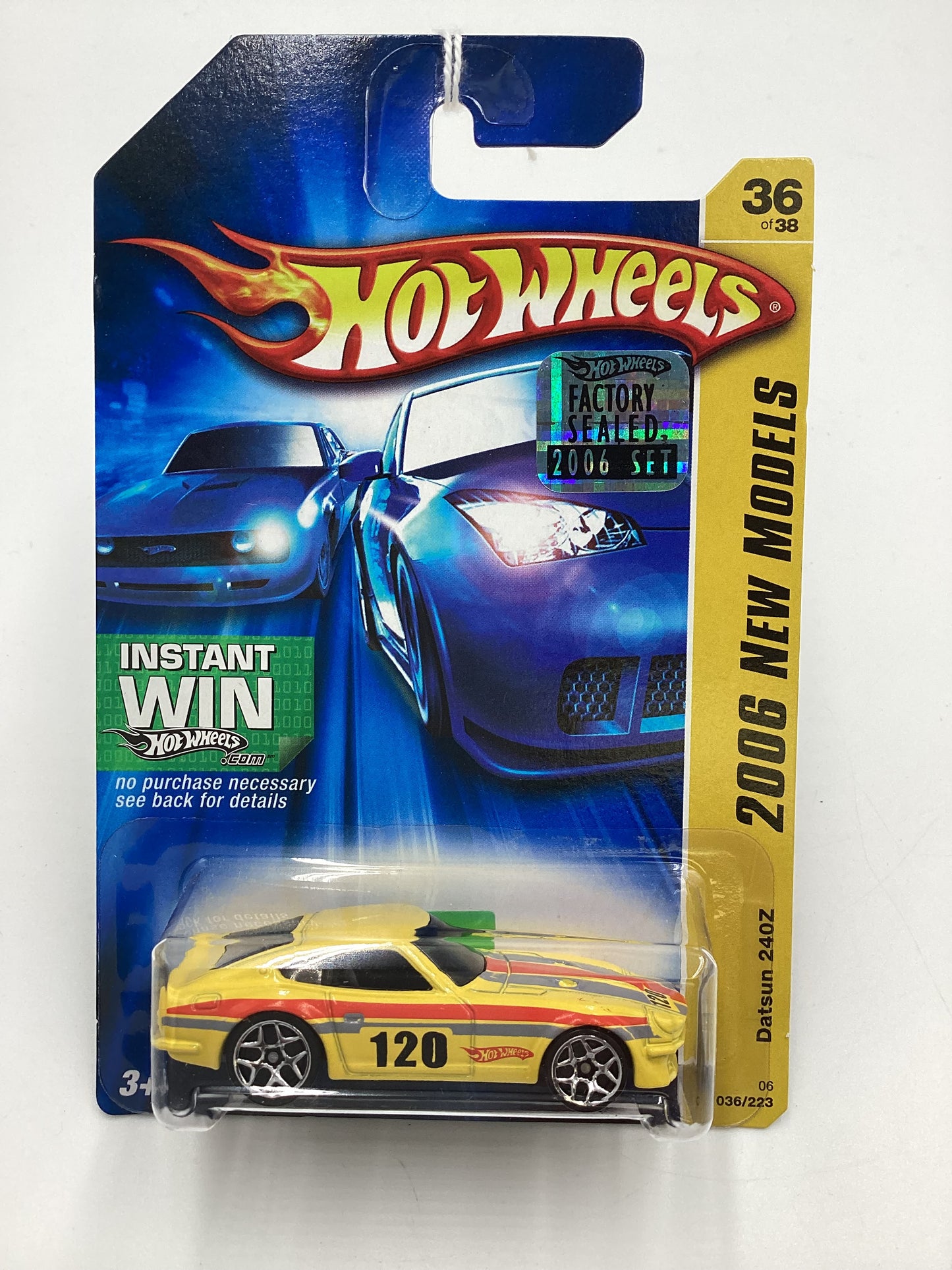2006 Hot Wheels #36 Yellow Datsun 240Z Factory Sealed SR
