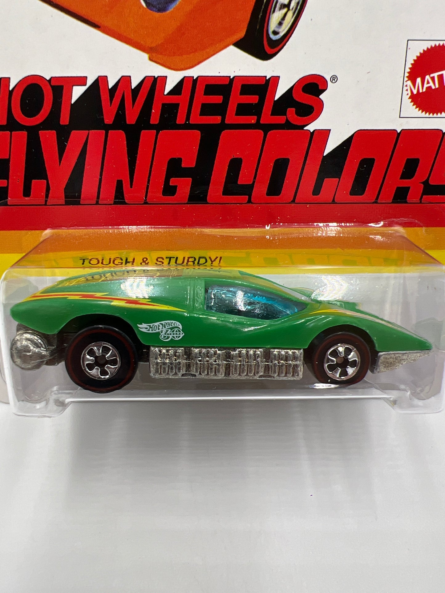 Hot Wheels 30 Years 1975 Authentic Commemorative Replica Flying Colors Large Charge Green