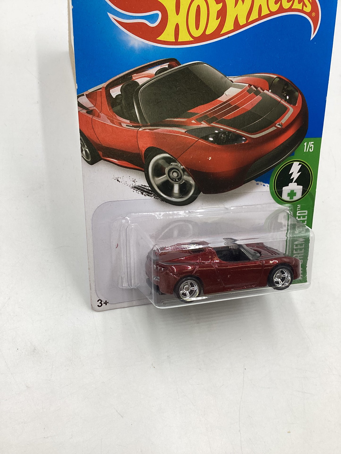 2016 Hot Wheels Super treasure hunt #241 Tesla Roadster W/ Protector STH