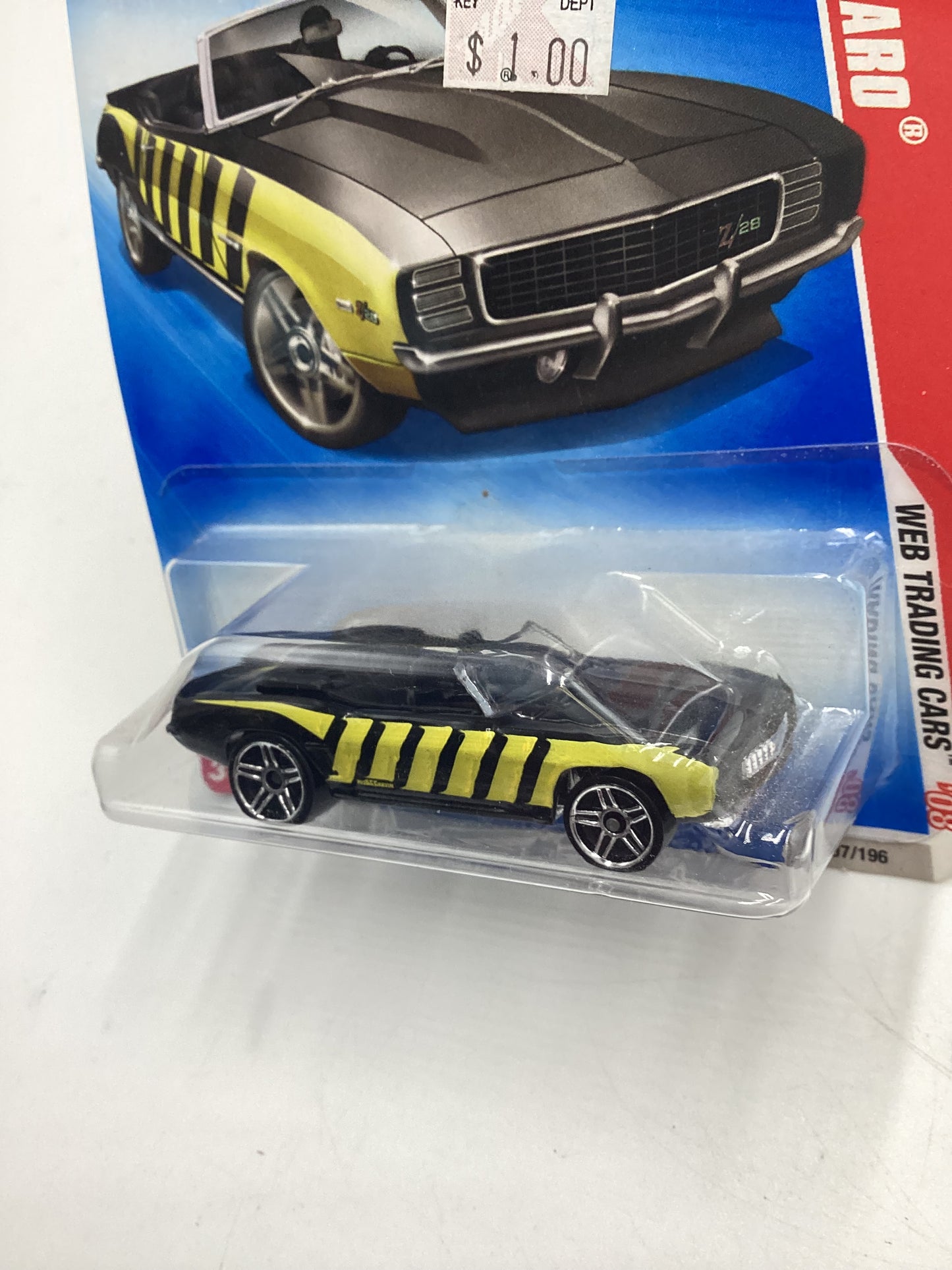 2008 Hot Wheels Web Trading Cars #97 69 Camaro Black 11D