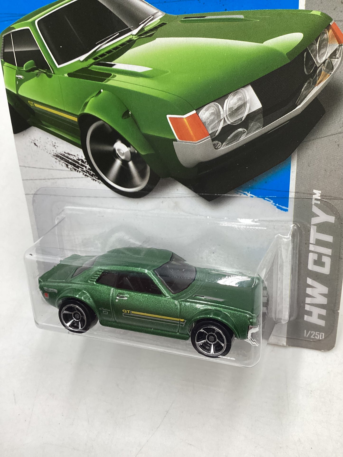 2013 Hot Wheels #167 70 Toyota Celica Green 95A