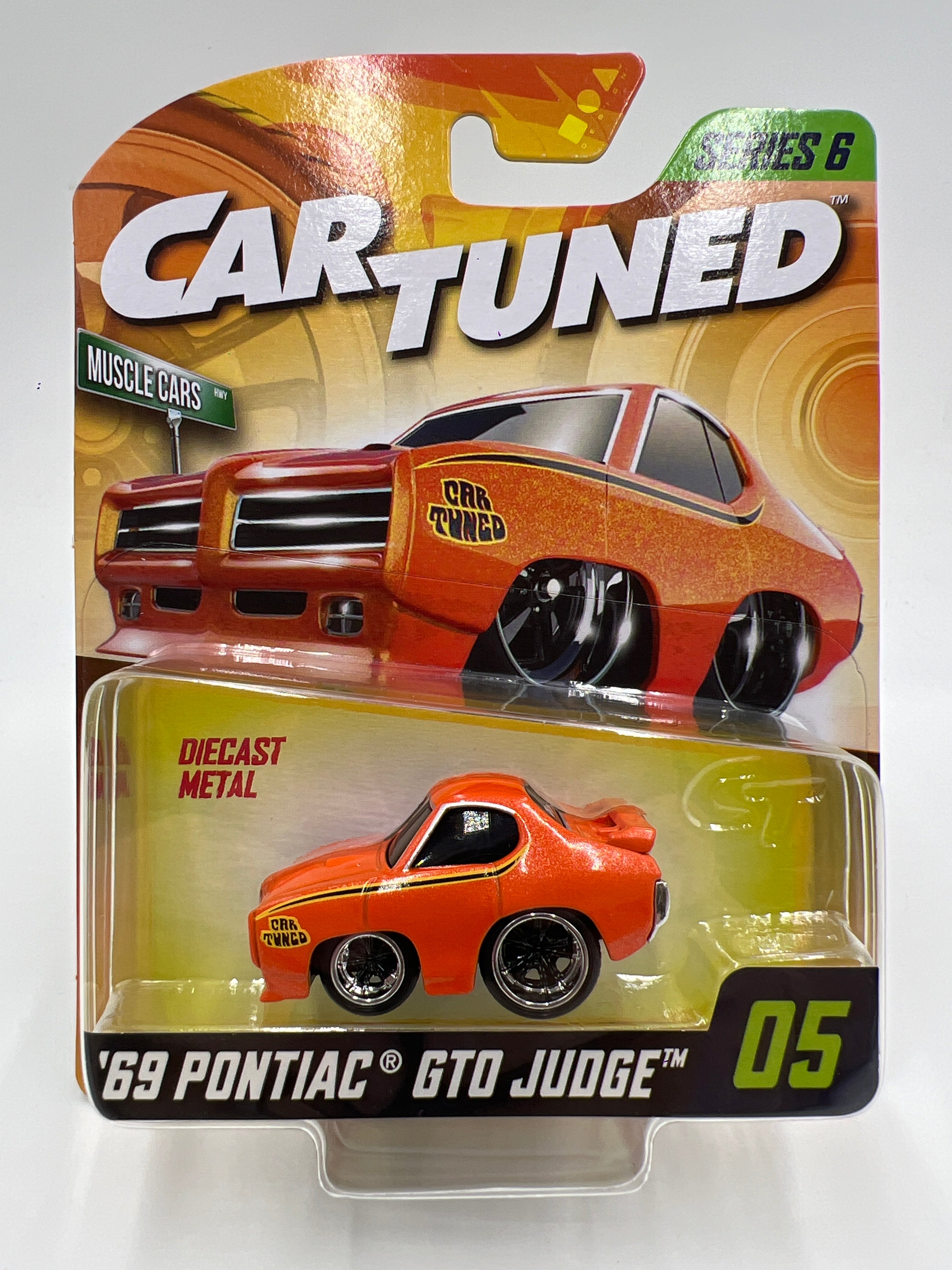 MGA Car Tuned Series 6 #5 69 Pontiac GTO Judge Orange 179A