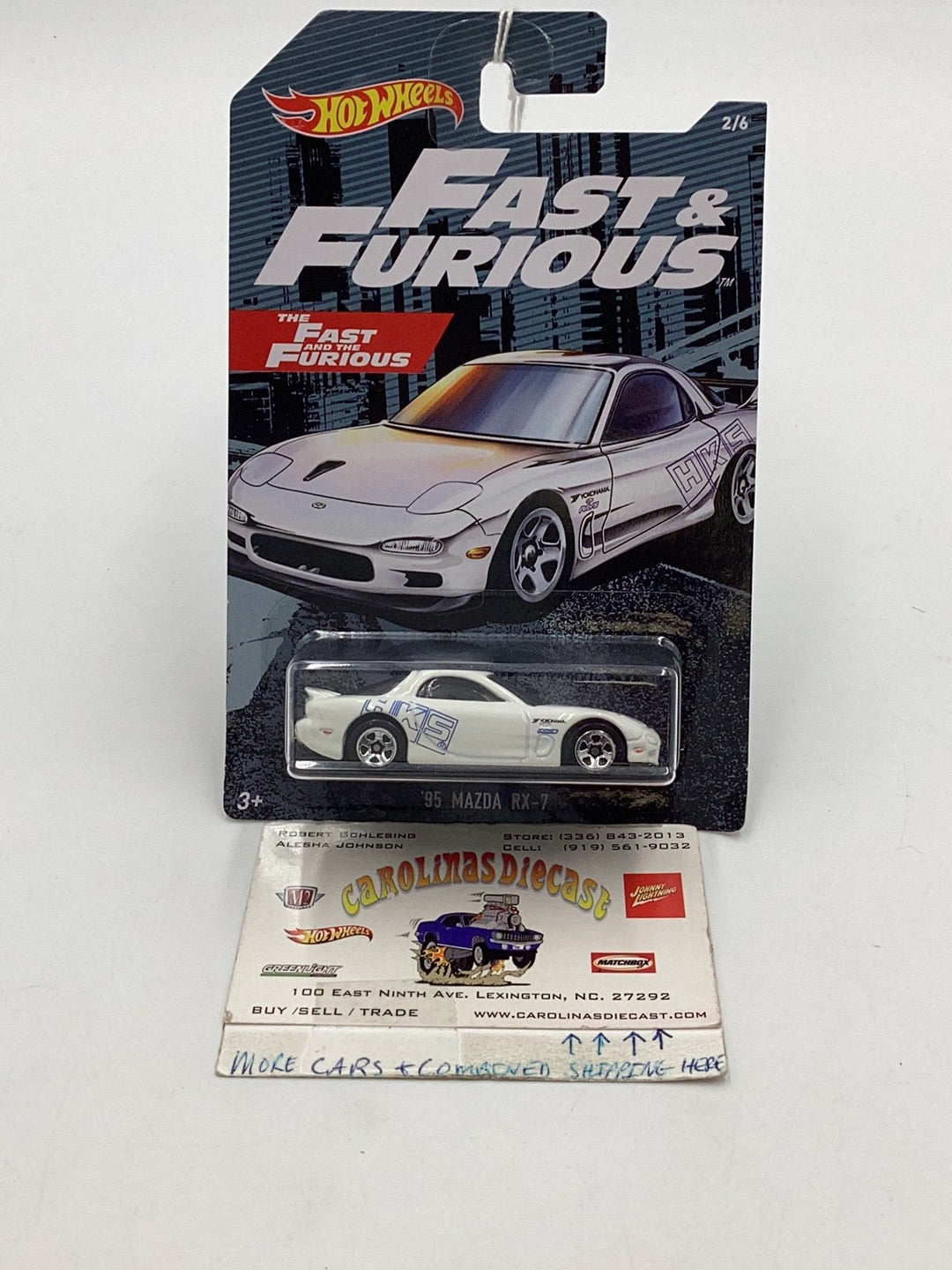 Hot wheels fast and furious 2/6 95 Mazda RX-7 152C