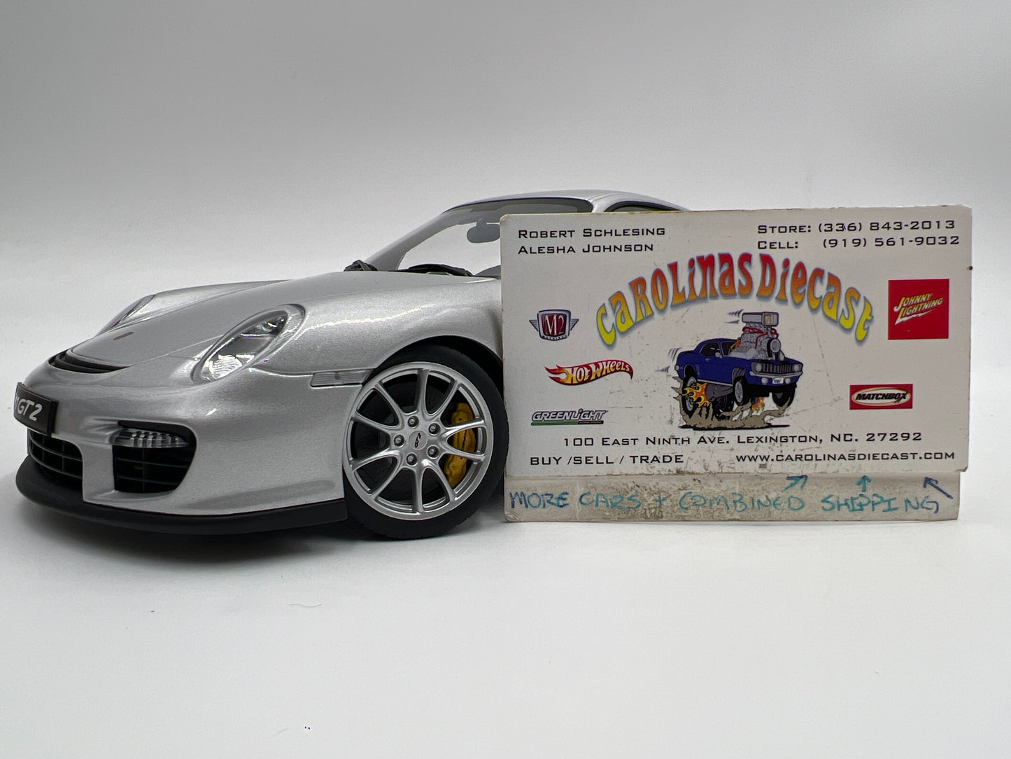 Rare AutoArt 1:18 Scale Porsche 911 997 GT2 Silver Loose VHTF Exceptional Detail