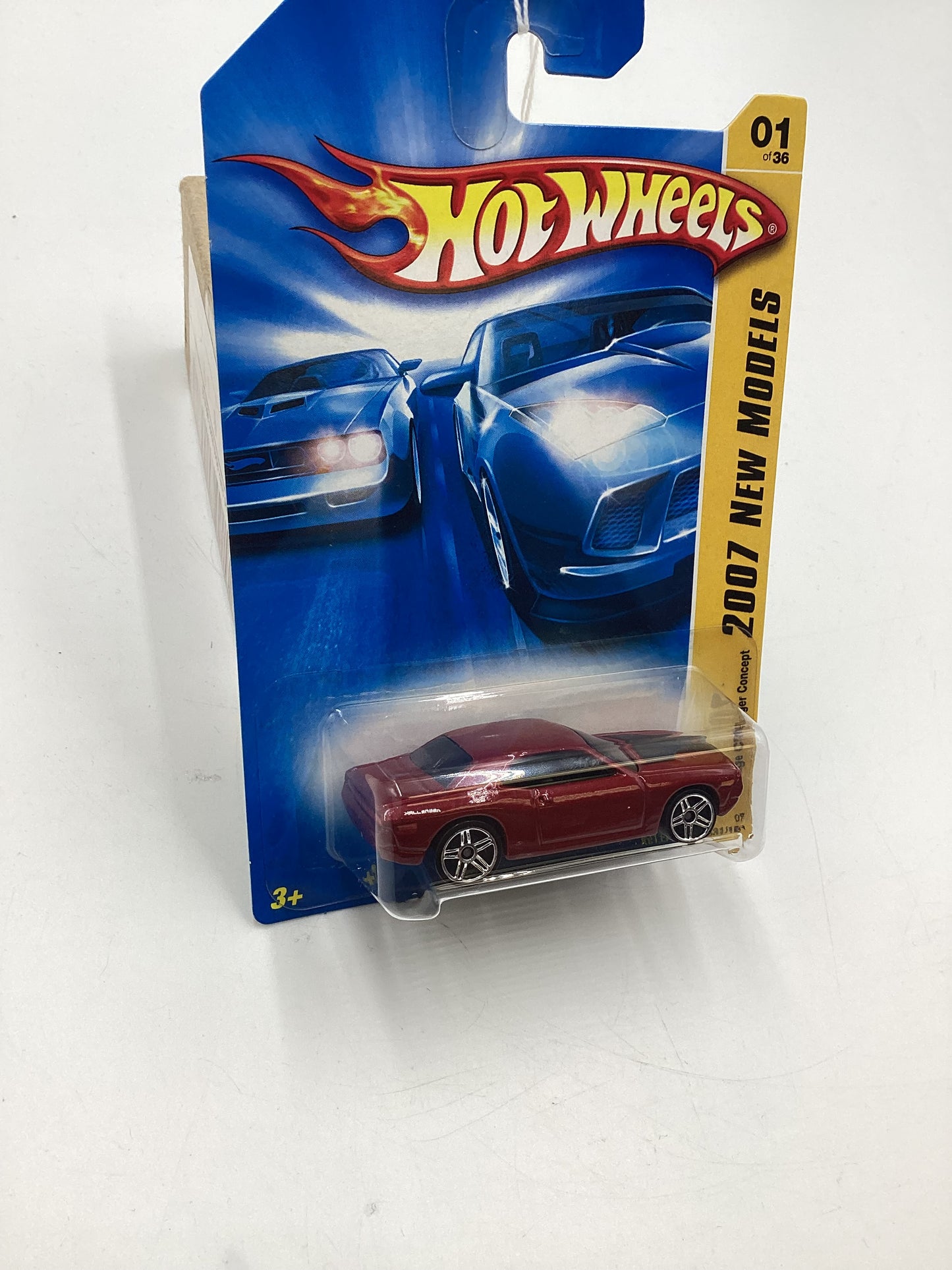 2007 Hot Wheels New Models #1 Dodge Challenger Concept Red 41D