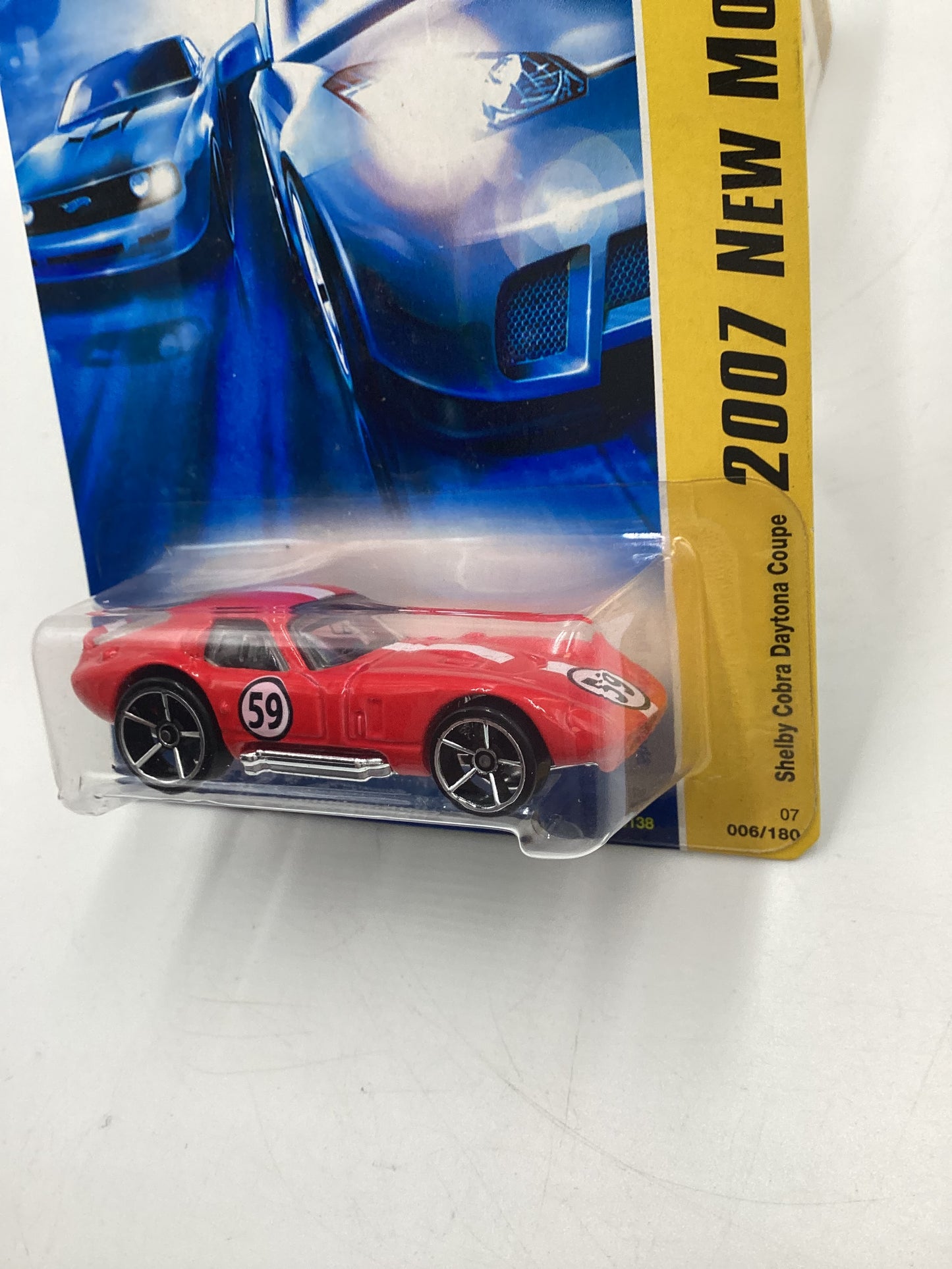 2007 Hot Wheels New Models #6 Shelby Cobra Daytona Coupe Red 21A