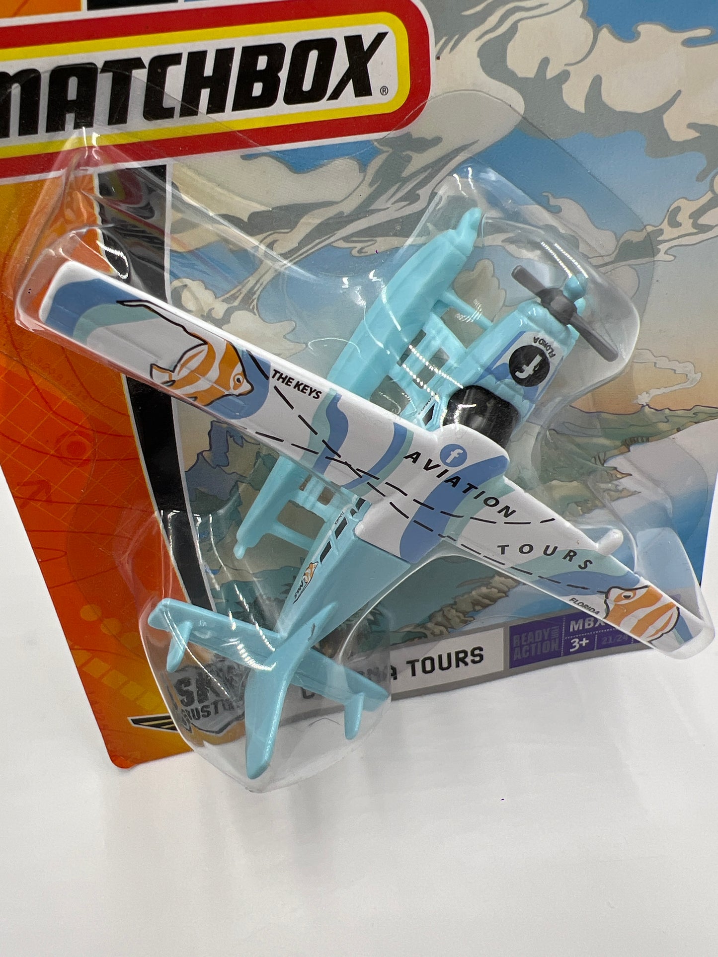 Matchbox Sky Busters MBX Metal #21 Cessna Caravan Aviation Tours Light Blue