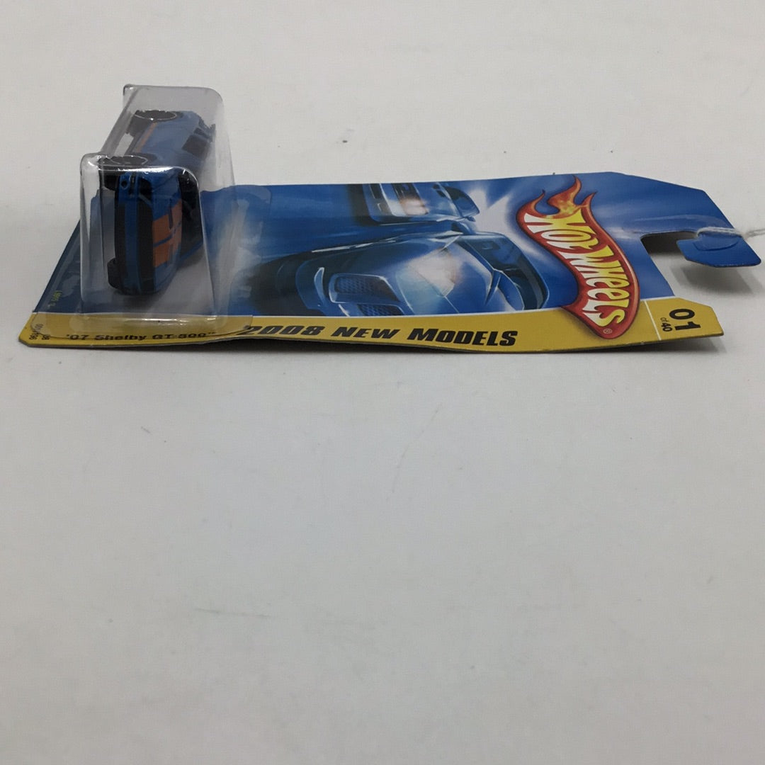 2008 Hot wheels #1 2007 Shelby GT-500 Blue MM4