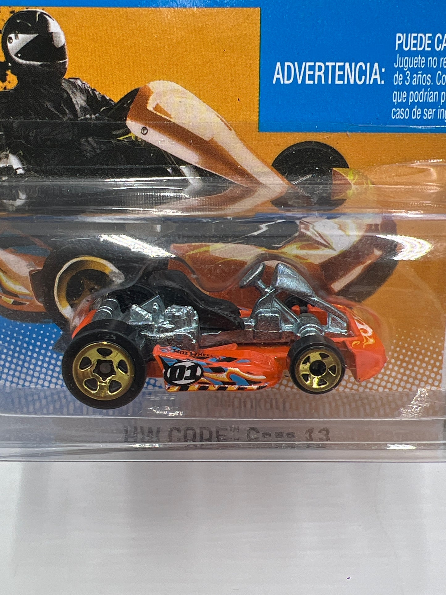 2012 Hot Wheels Short Card HW Code Cars #244 Go Kart Orange