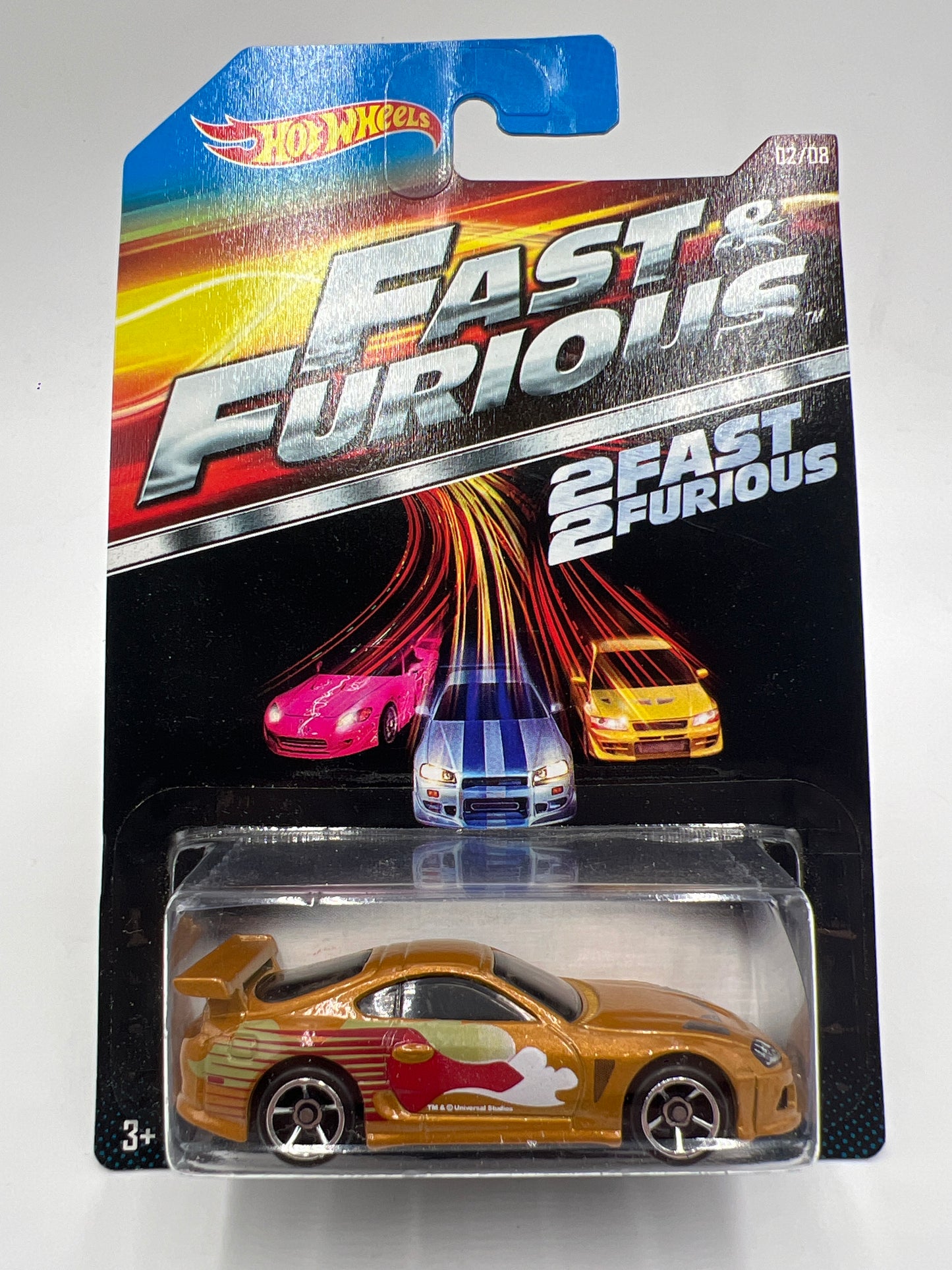 Hot Wheels Fast and Furious #2 94 Toyota Supra Gold W/Protector