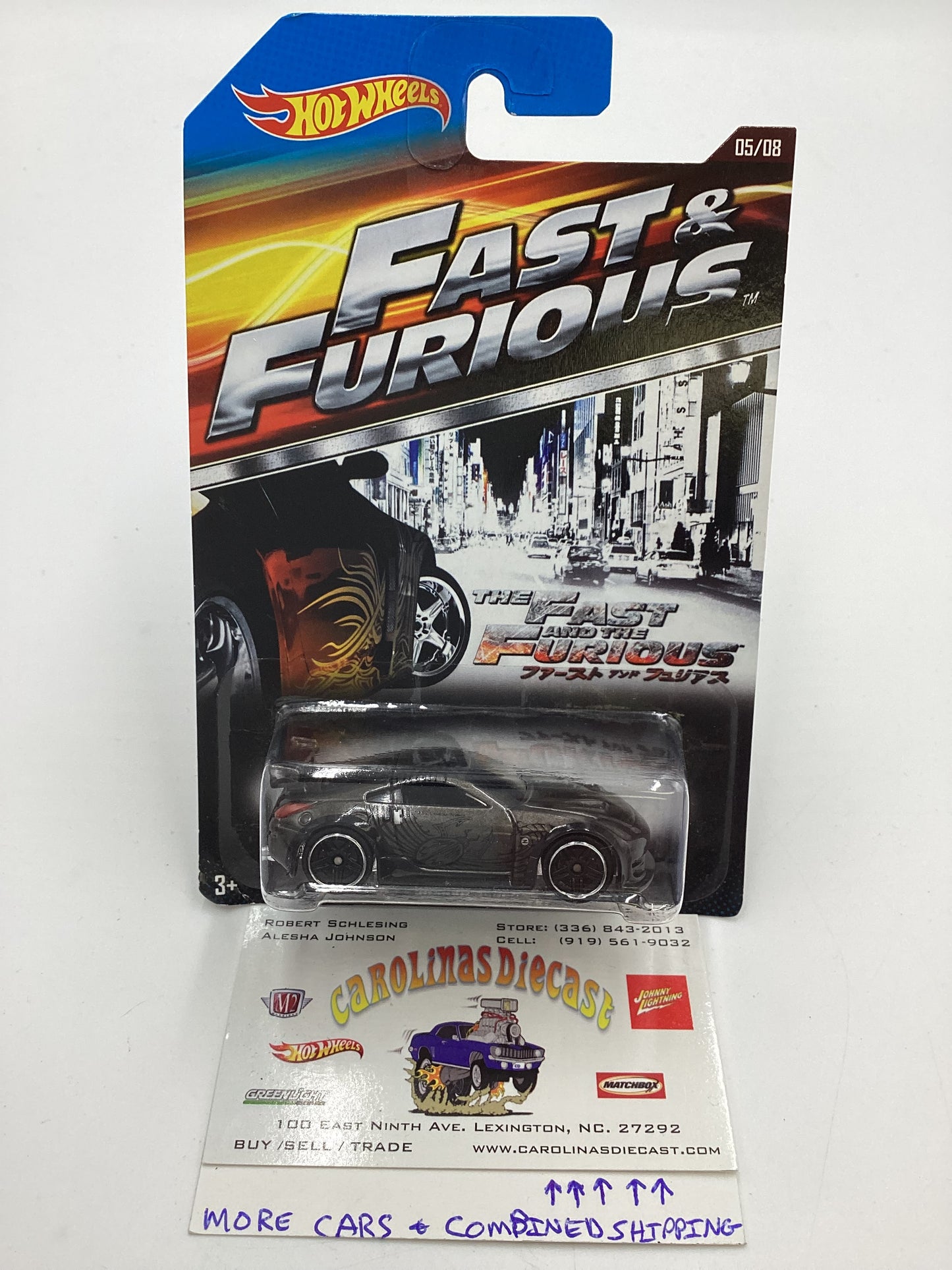 2015 Hot Wheels Fast & Furious #5 Nissan 350Z Gray W/protector