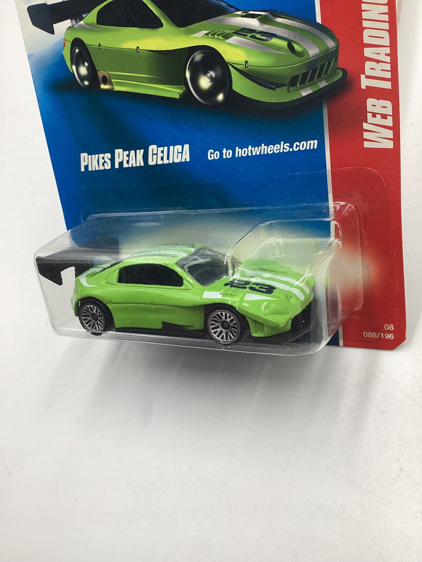 2008 Hot Wheels Web Trading Cars #88 Pikes Pike Celica Green