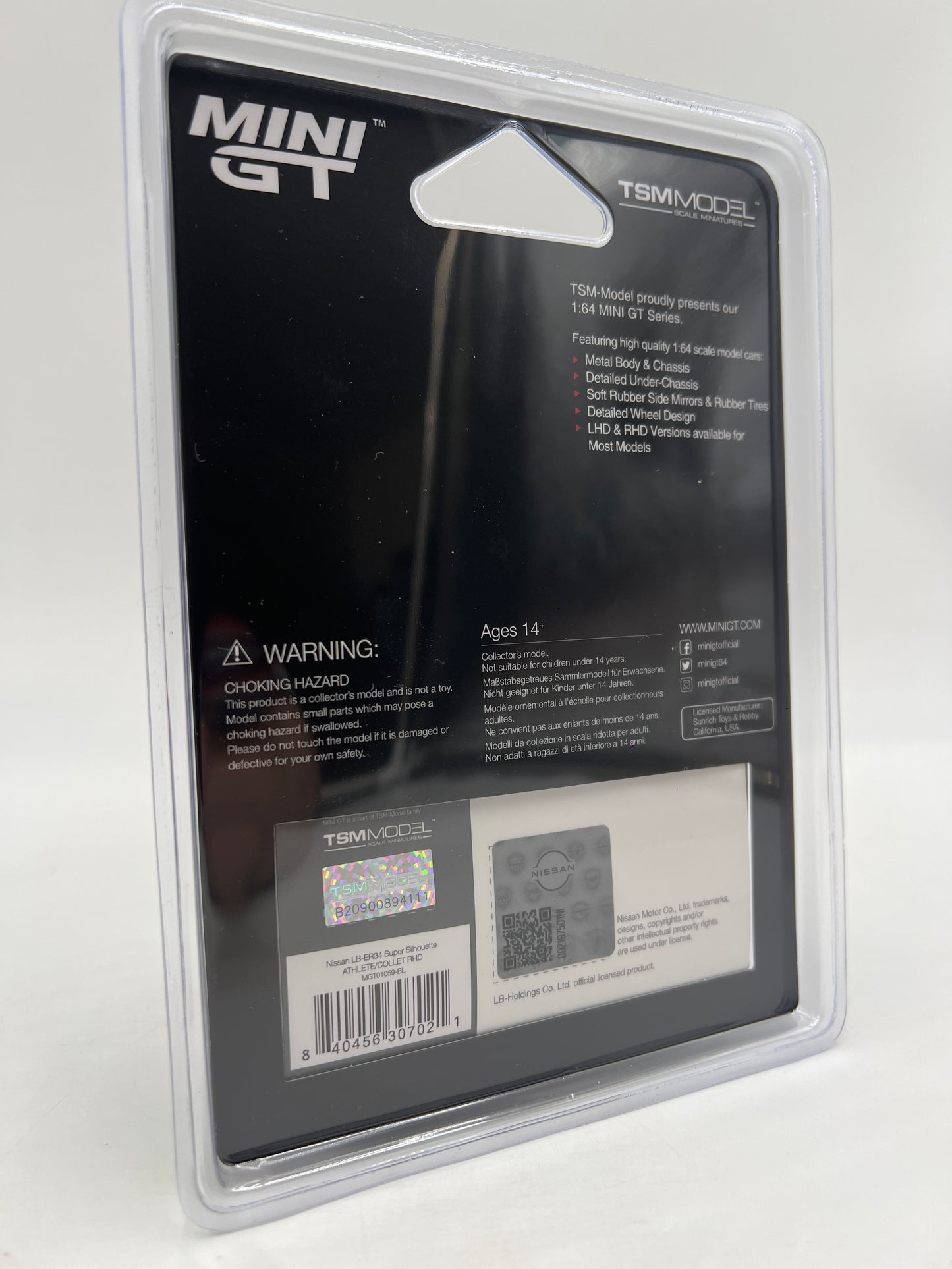Mini GT #1059 Nissan LB-ER34 Super Silhouette Athlete/Collet White