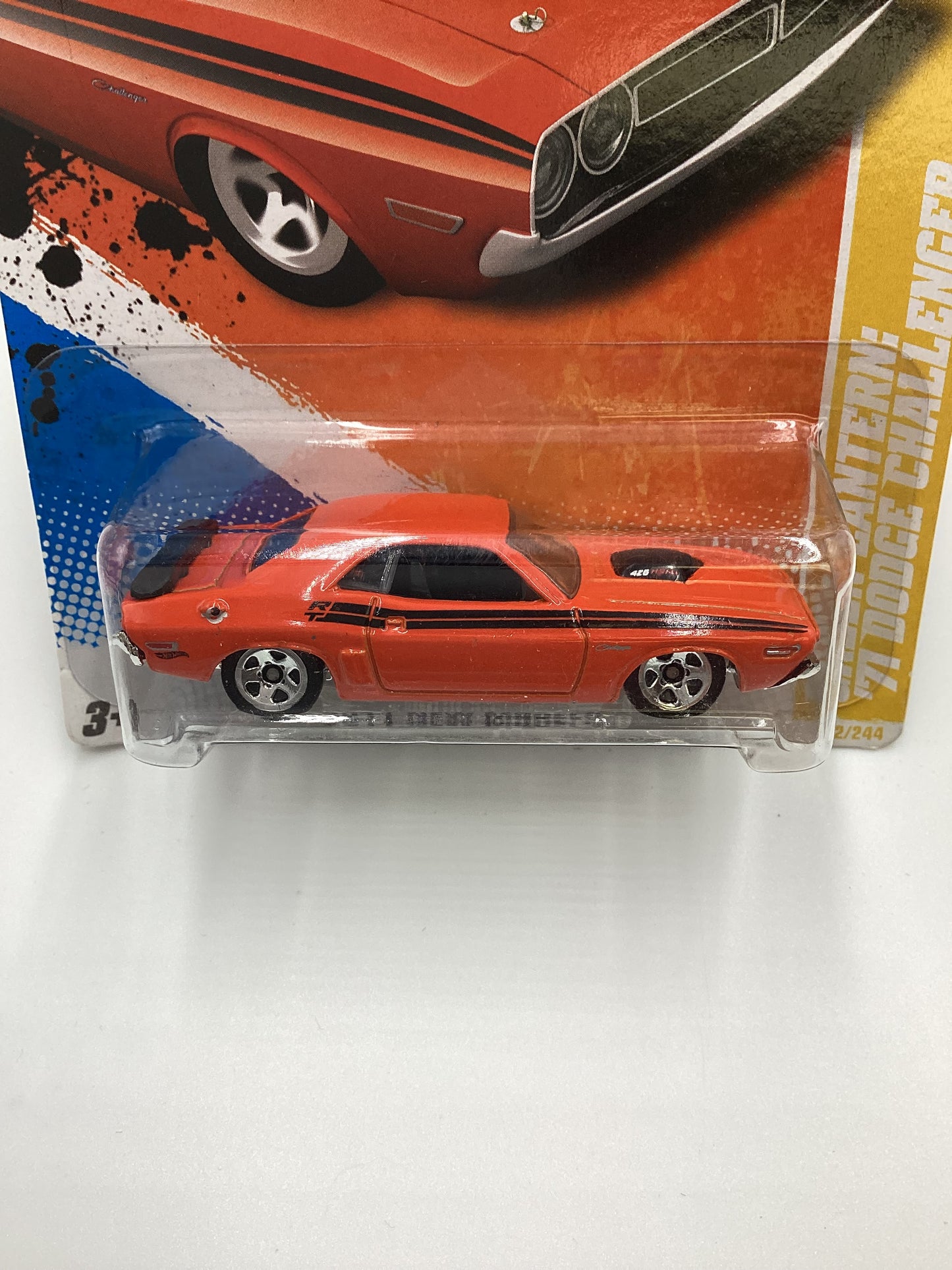 2011 Hot Wheels #12 Green Lantern 71 Dodge Challenger Orange