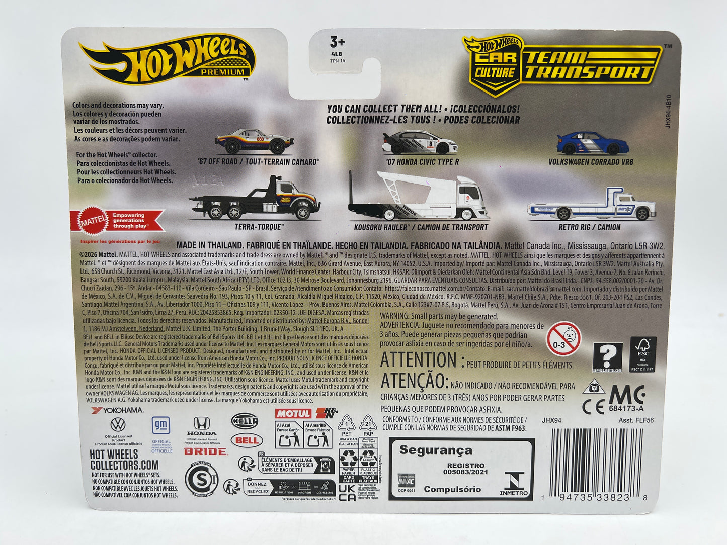2026 Hot Wheels Team Transport #93 07 Honda Civic Type R & Kousoku Hauler