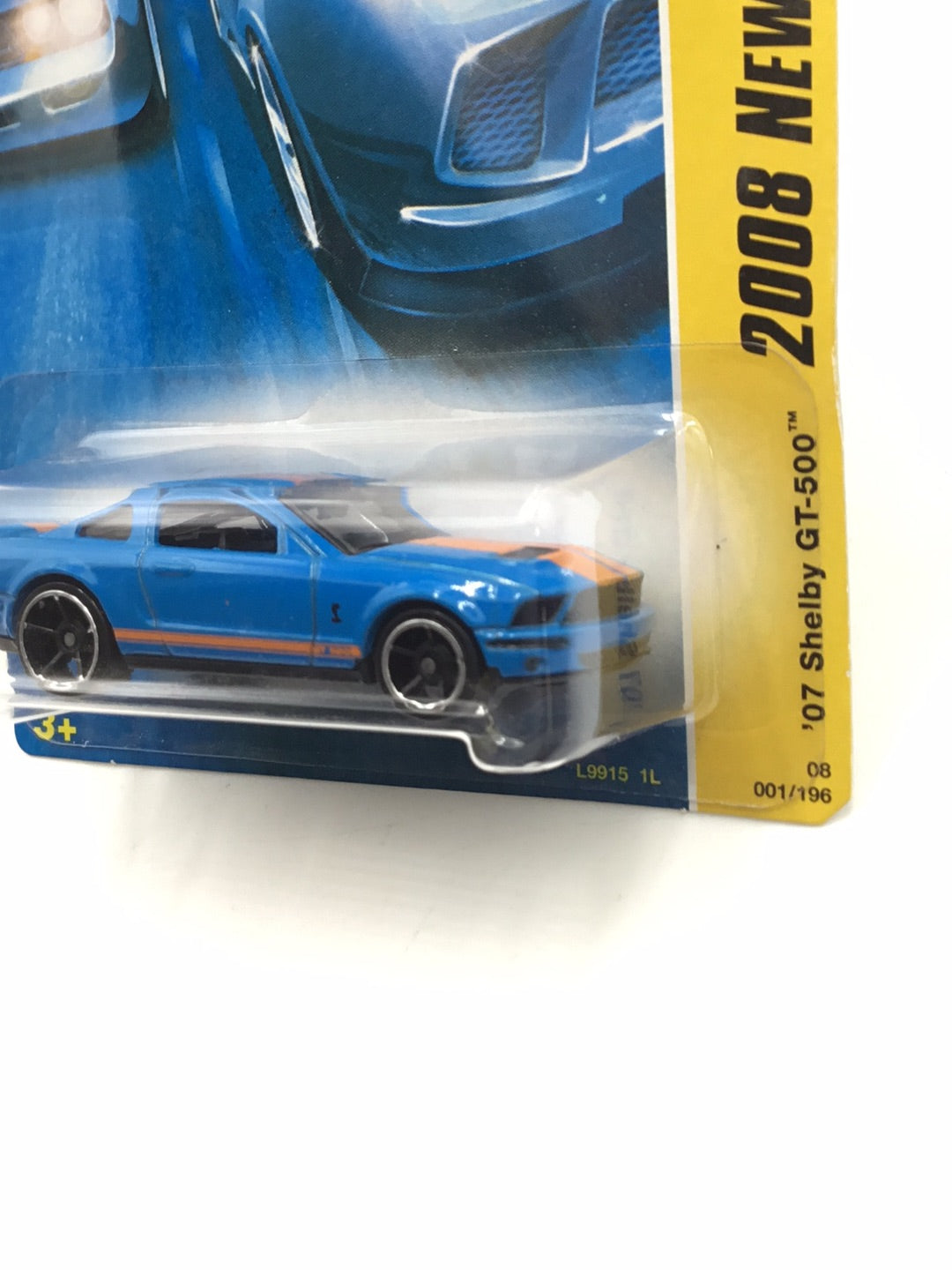 2008 Hot wheels #1 2007 Shelby GT-500 Blue MM4