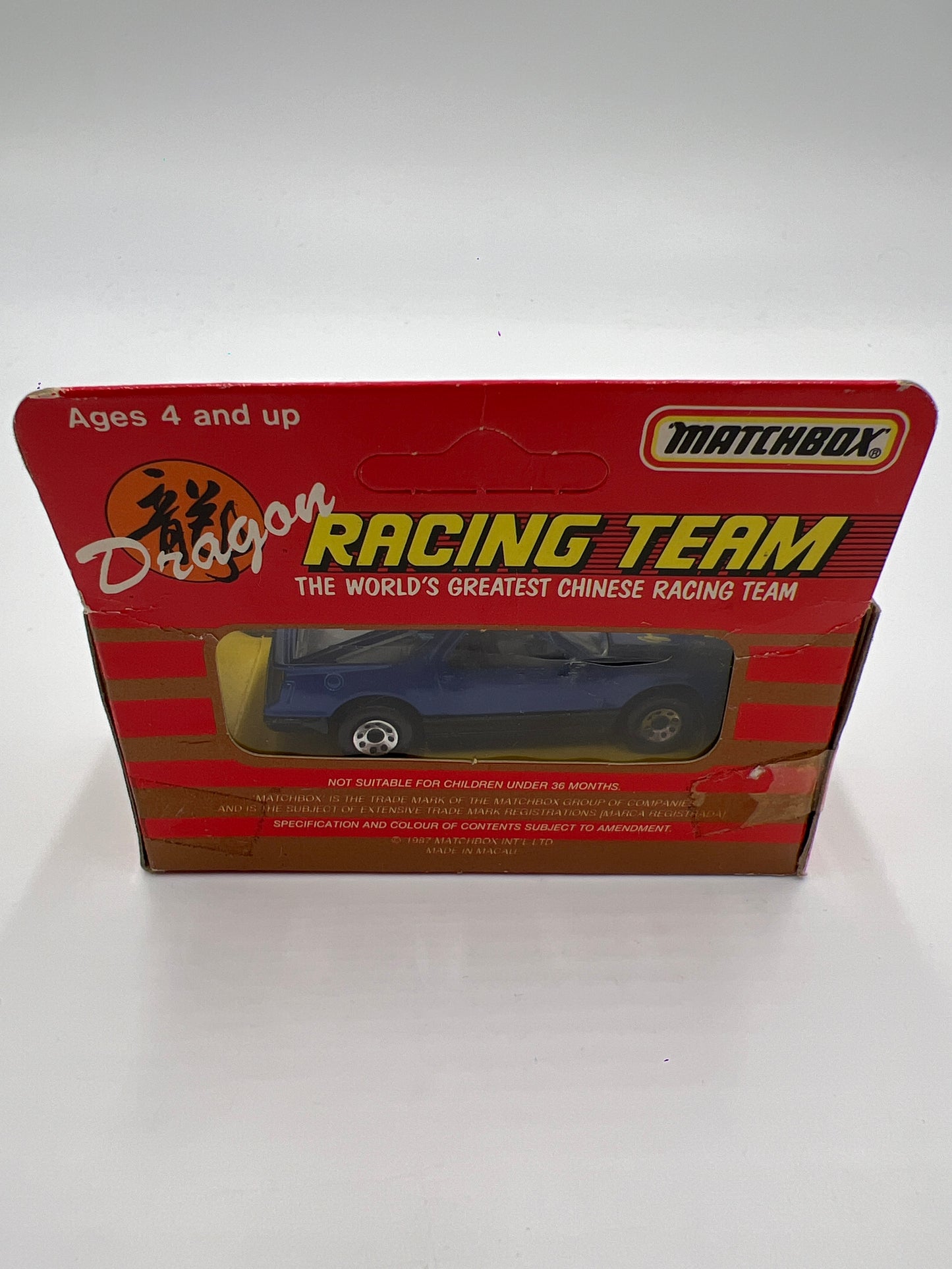 Matchbox Dragon Racing Team Unpunched 1984 Dodge Daytona Turbo Z #5 Goat Blue