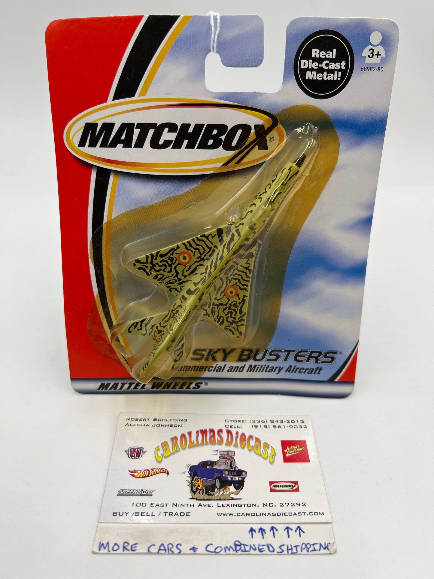 Matchbox Sky Busters Mig-21 Striped Yellow Blister WW7