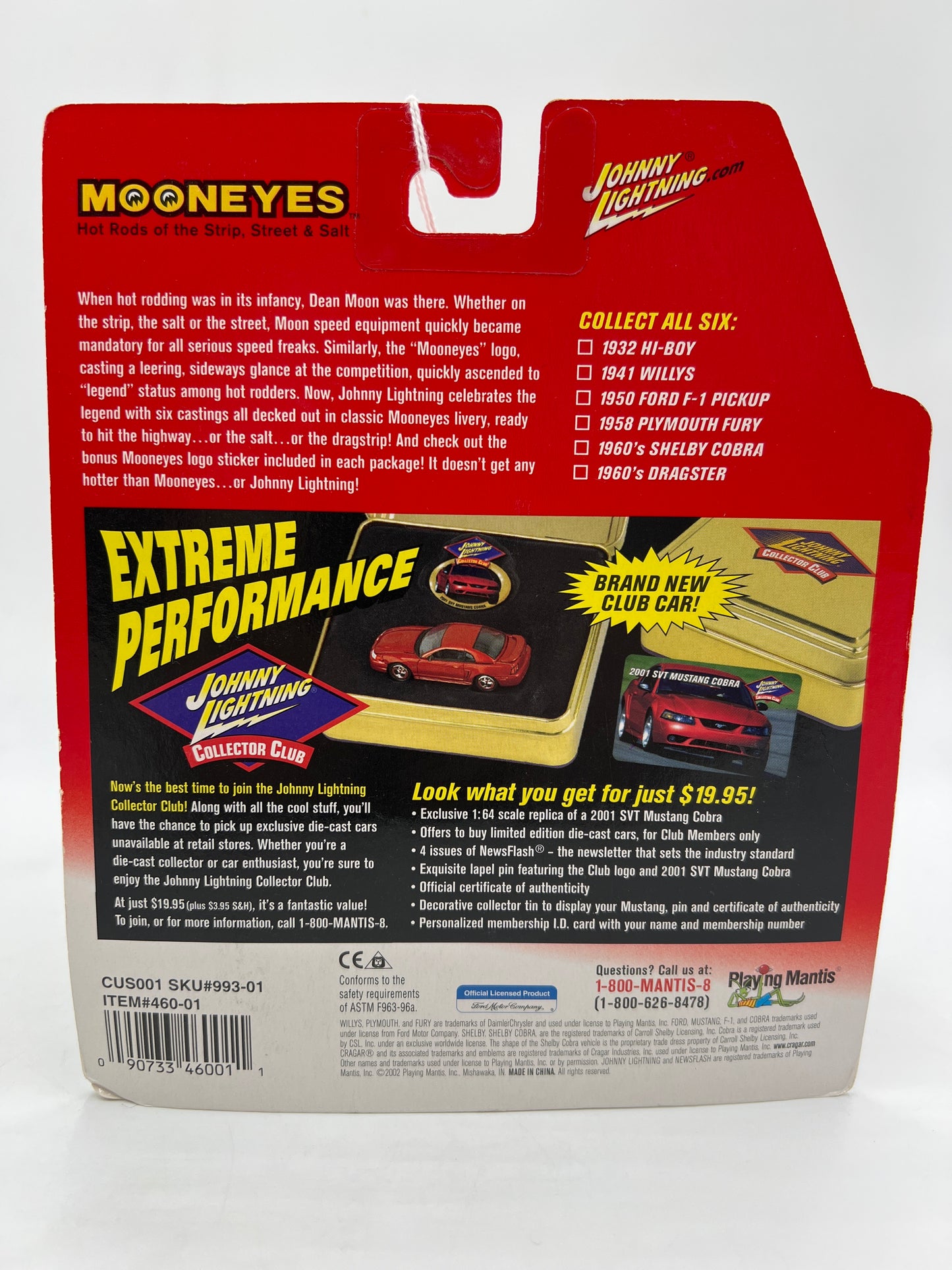 Johnny Lightning Mooneyes 1950 Ford F-1 Pickup Yellow 220B