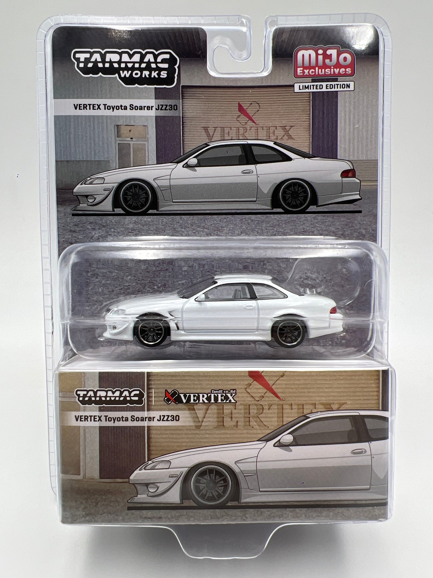 Tarmac Works Mijo Exclusives VERTEX Toyota Soarer JZZ30 White 238H