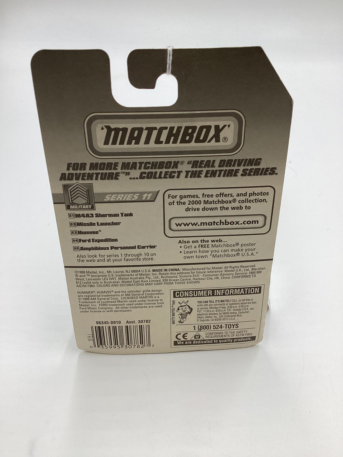 2000 Matchbox #52 Missile Launcher Tan 208D