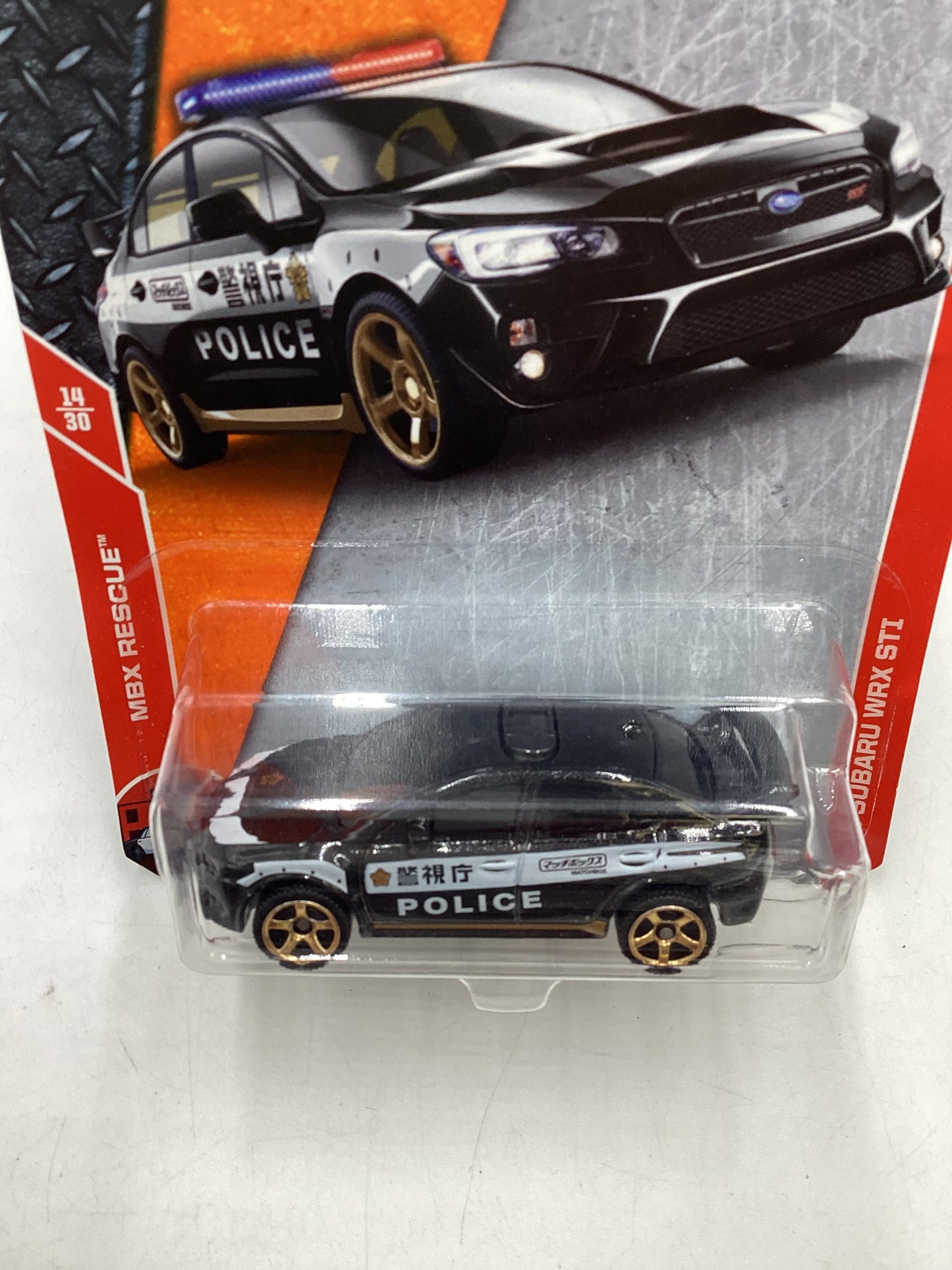 Matchbox MBX Rescue #14 15 Subaru WRX STI Police Black 209B