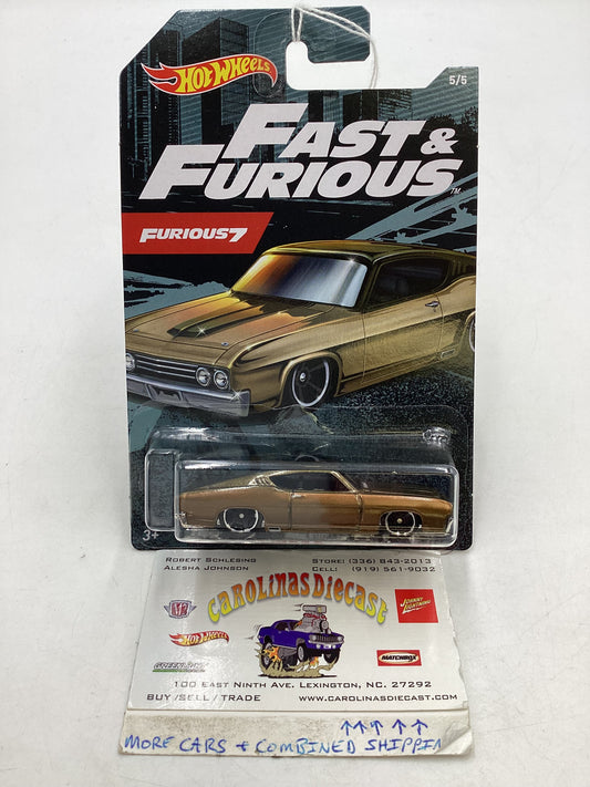 2020 Hot Wheels Fast and Furious 7 5/5 69 Ford Torino Talladega Bronze 71A