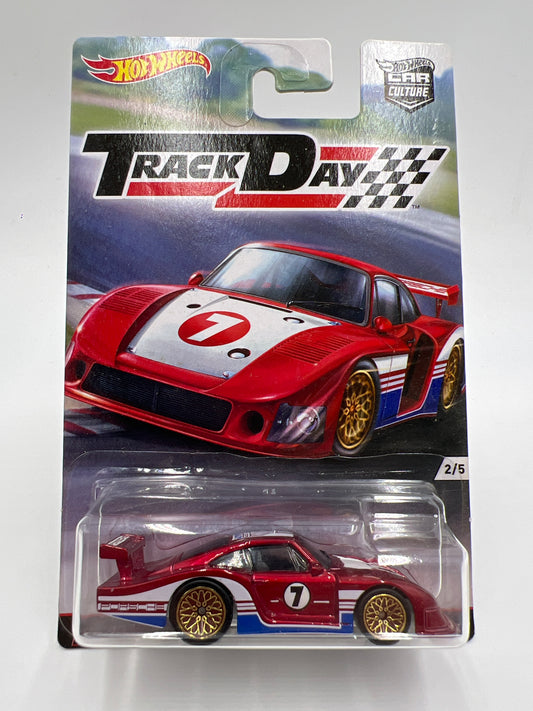 Hot Wheels Premium Track Day #2 78 Porsche 935 Red W/Protector