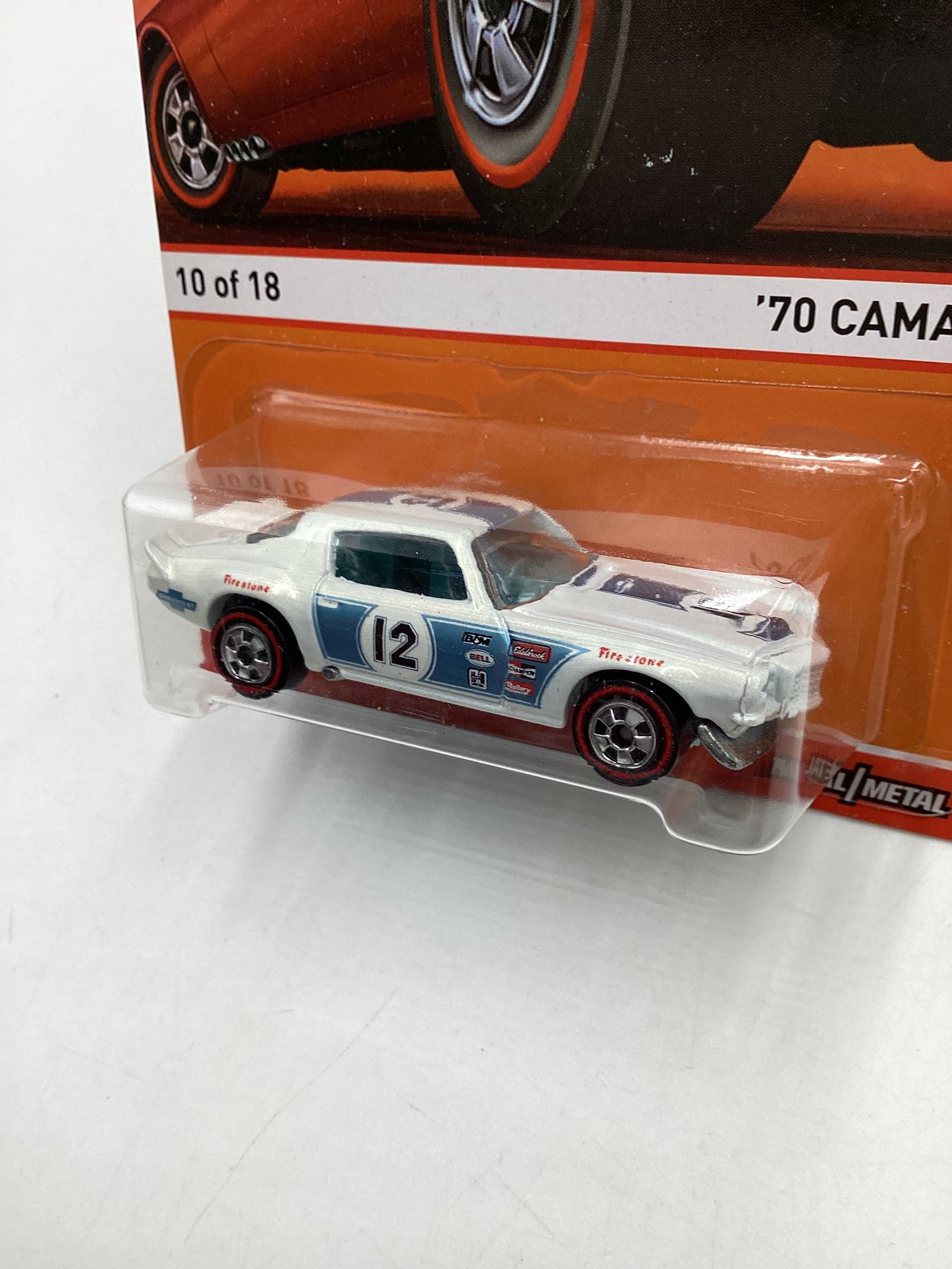 Hot wheels heritage Redline #10 70 Camaro White 161B