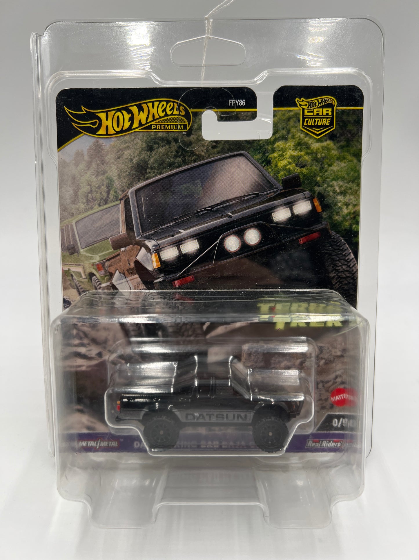 Hot Wheels Premium Car Culture Terra Trek CHASE #0 Datsun King Cab Baja Custom Black W/Protector