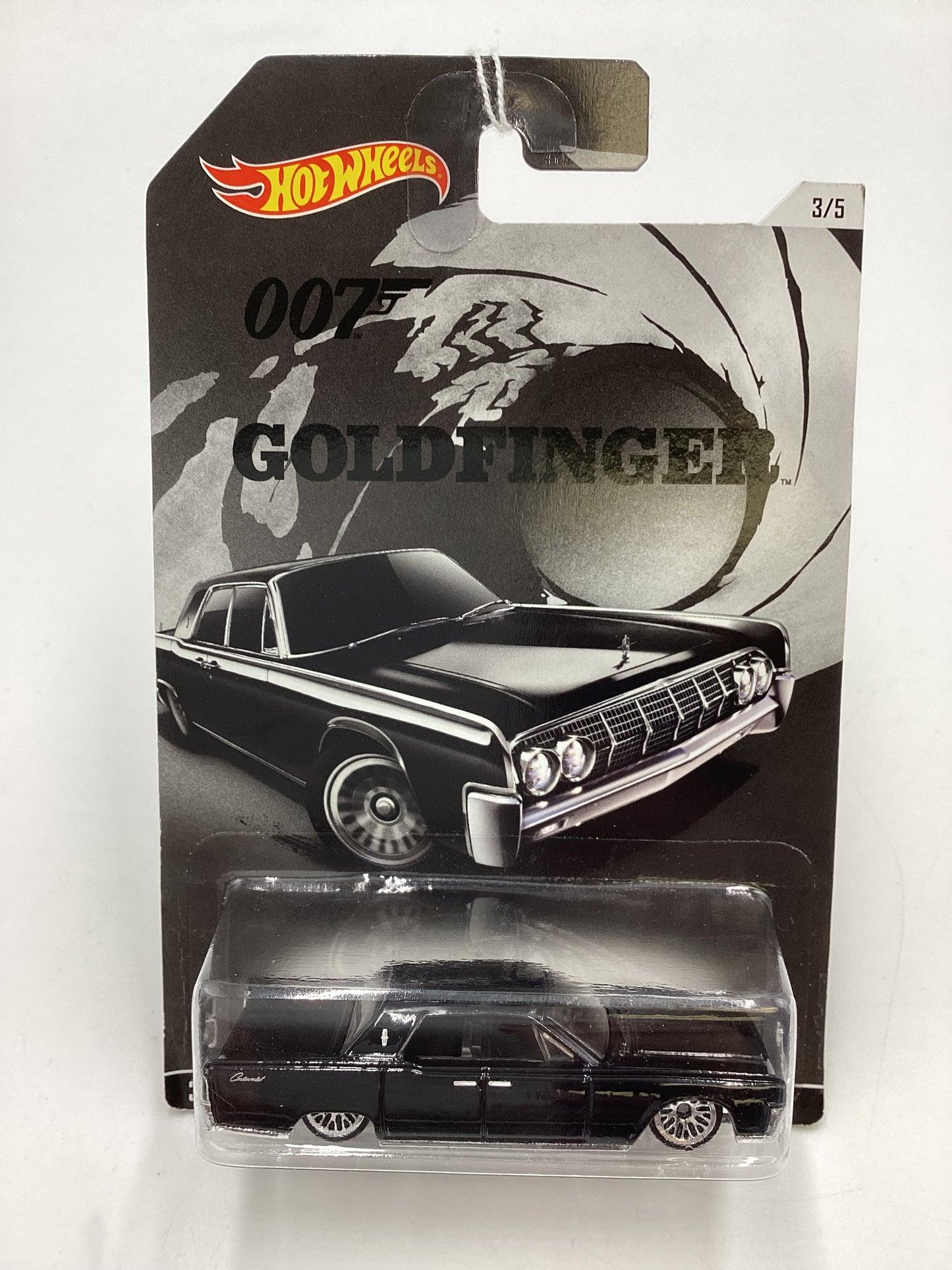 Hot Wheels Exclusive 007 Goldfinger #3 64 Lincoln  Continental Black Veins on Back