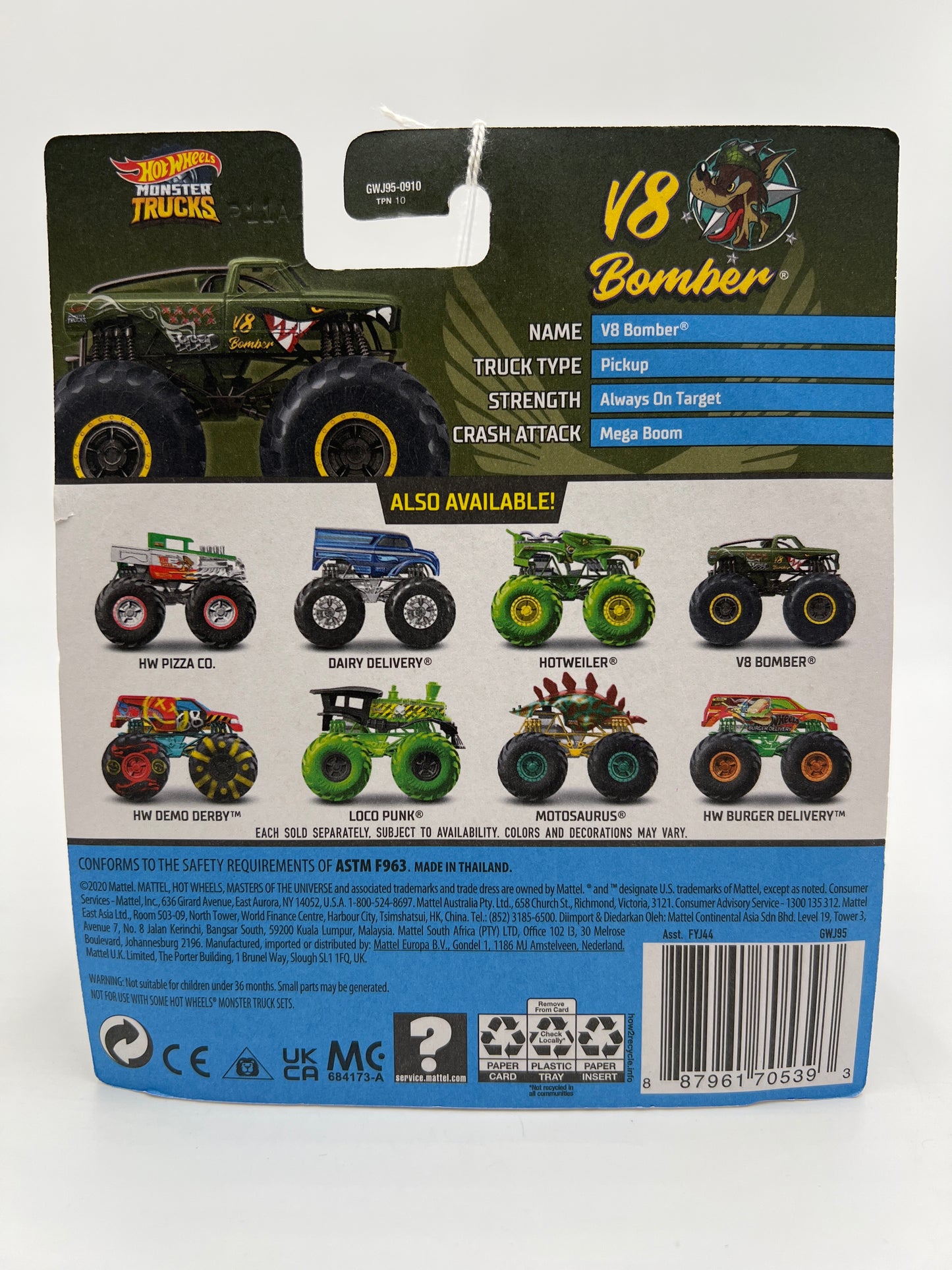 Hot Wheels Monster Trucks Crash Legends #25 V8 Bomber 124C