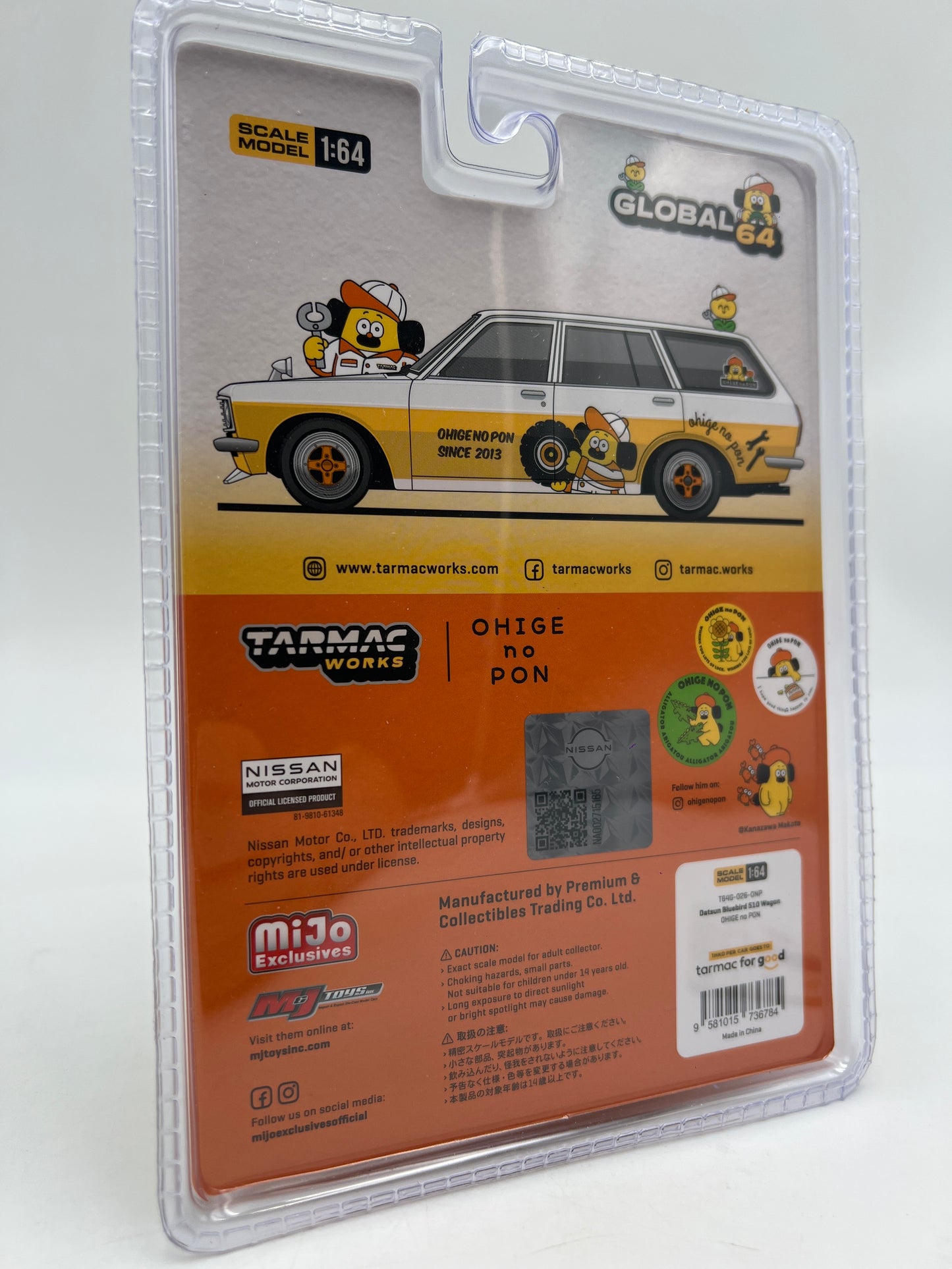 Tarmac Works Mijo Exclusives CHASE OHIGE no PON Datsun Bluebird 510 Wagon