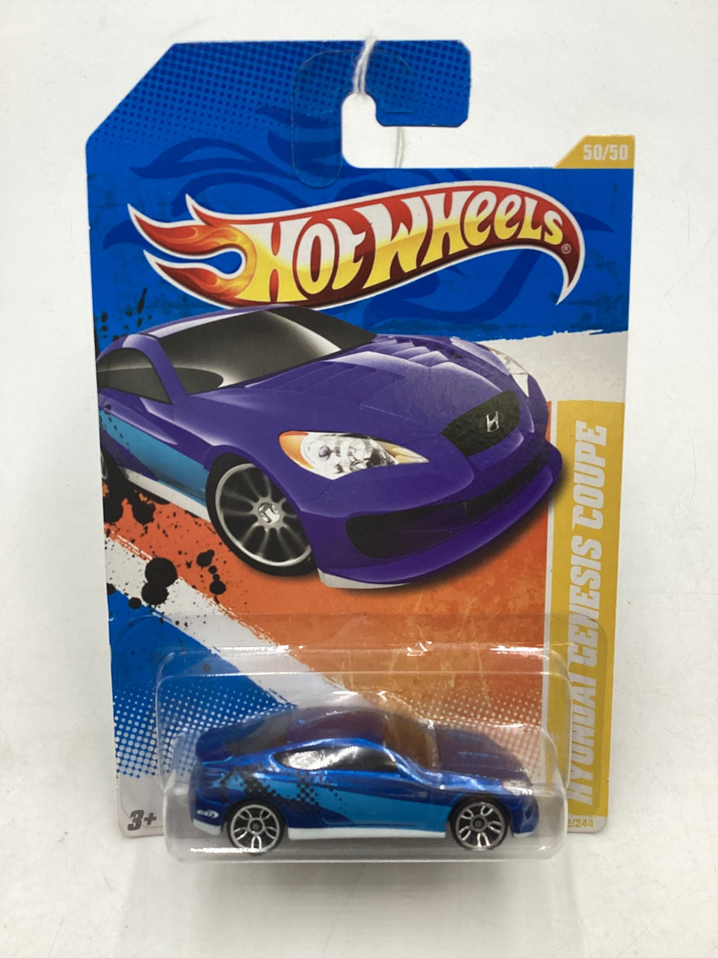 2011 Hot Wheels #50 Hyundai Genesis Coupe Blue