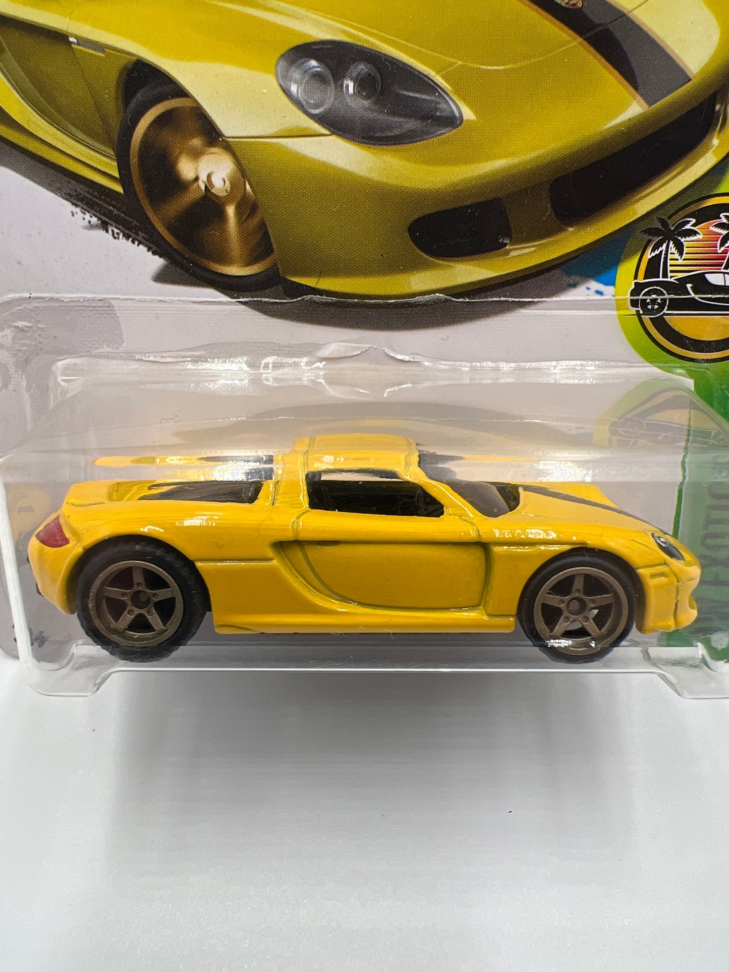 Hot Wheels Porsche Carrera GT Yellow Wheel Swap Custom On Card W/Protector SR