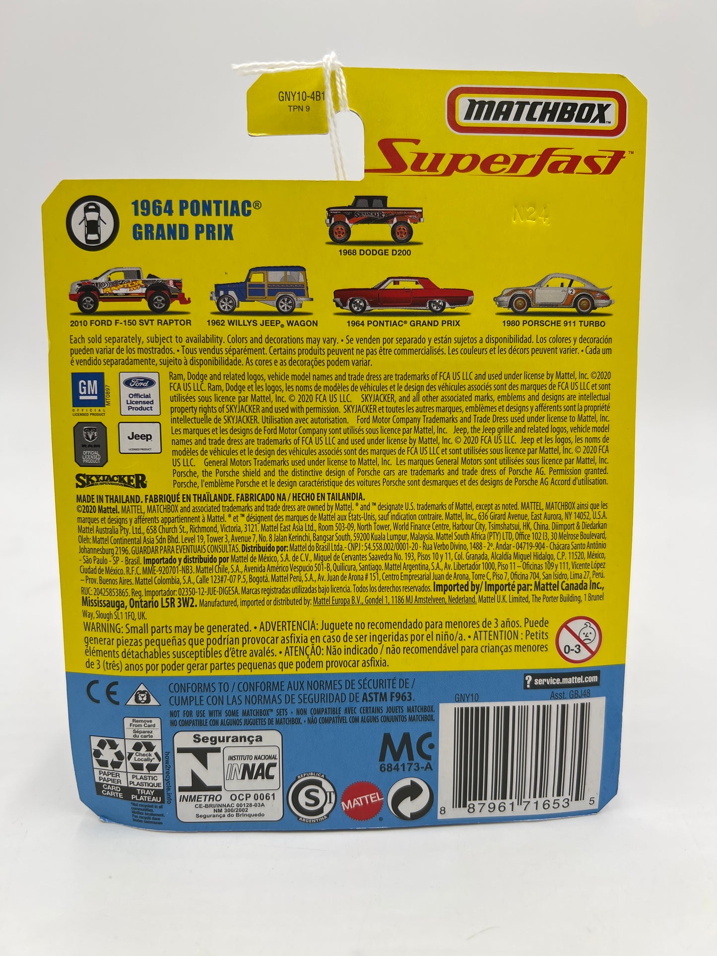 Matchbox Superfast #14 1964 Pontiac Grand Prix Red 172D