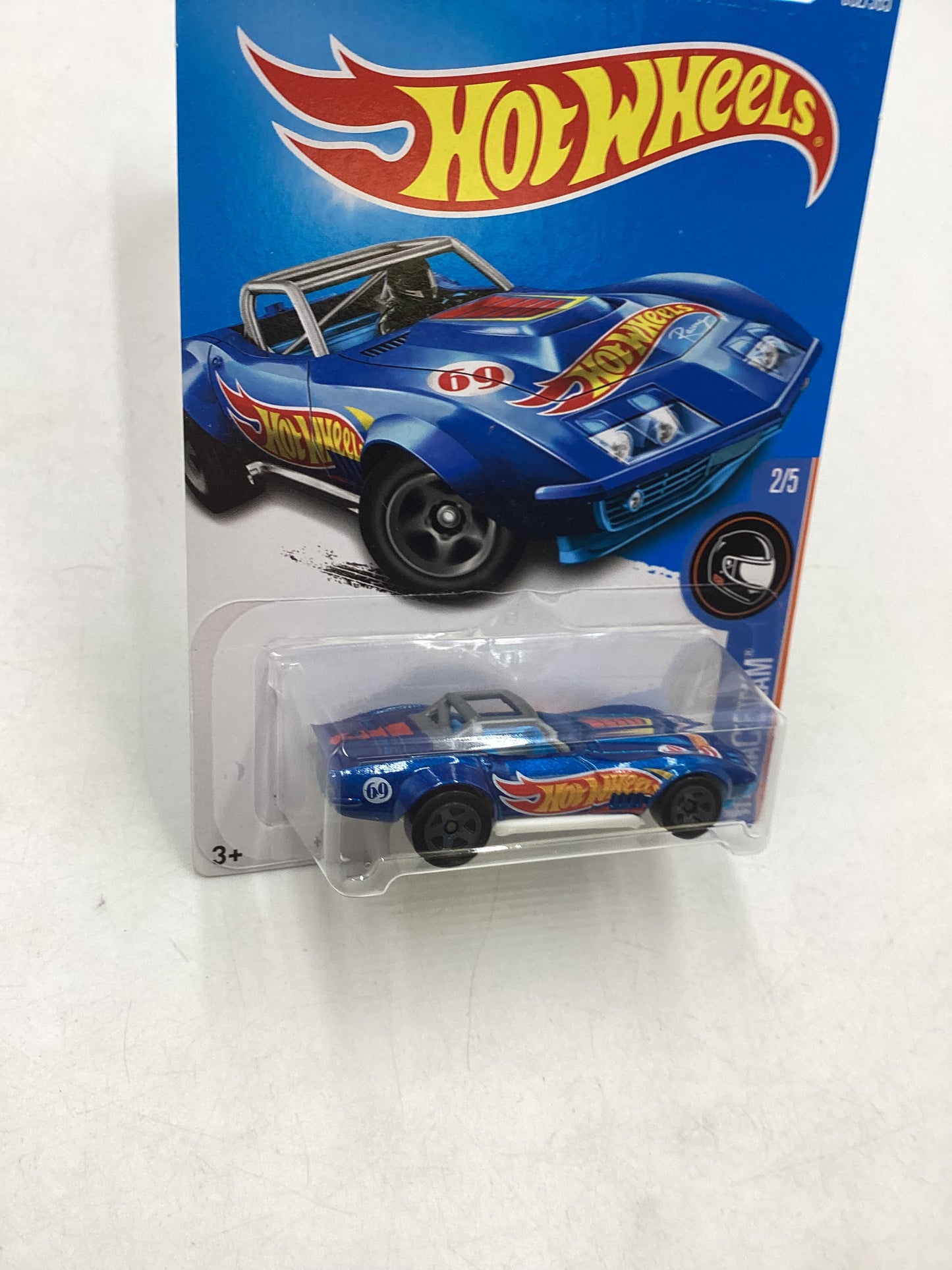 2017 Hot wheels #352 69 Corvette Racer Blue