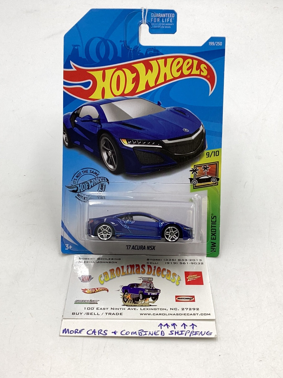 2019 Hot Wheels #199 ‘17 Acura NSX 107B