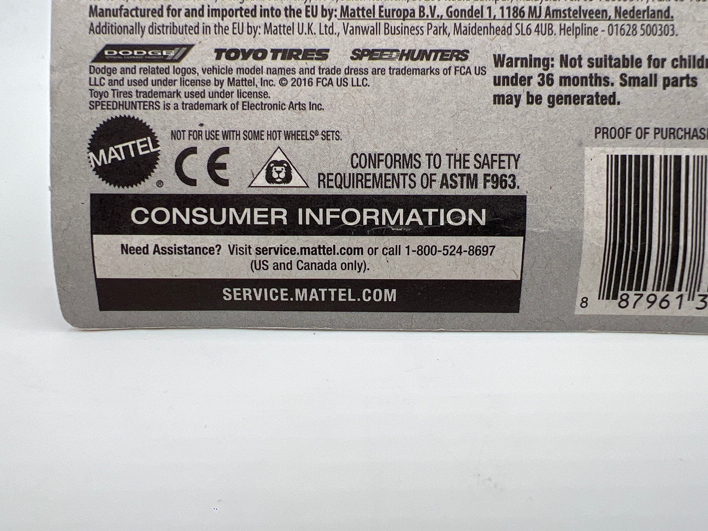 2017 Hot Wheels Night Burnerz Dodge Viper SRT10 ACR Light Blue (Card Not Perfect) 140C