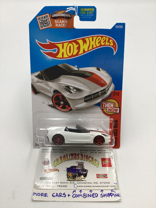 2016 Hot Wheels #107 14 Corvette Stingray White 5B