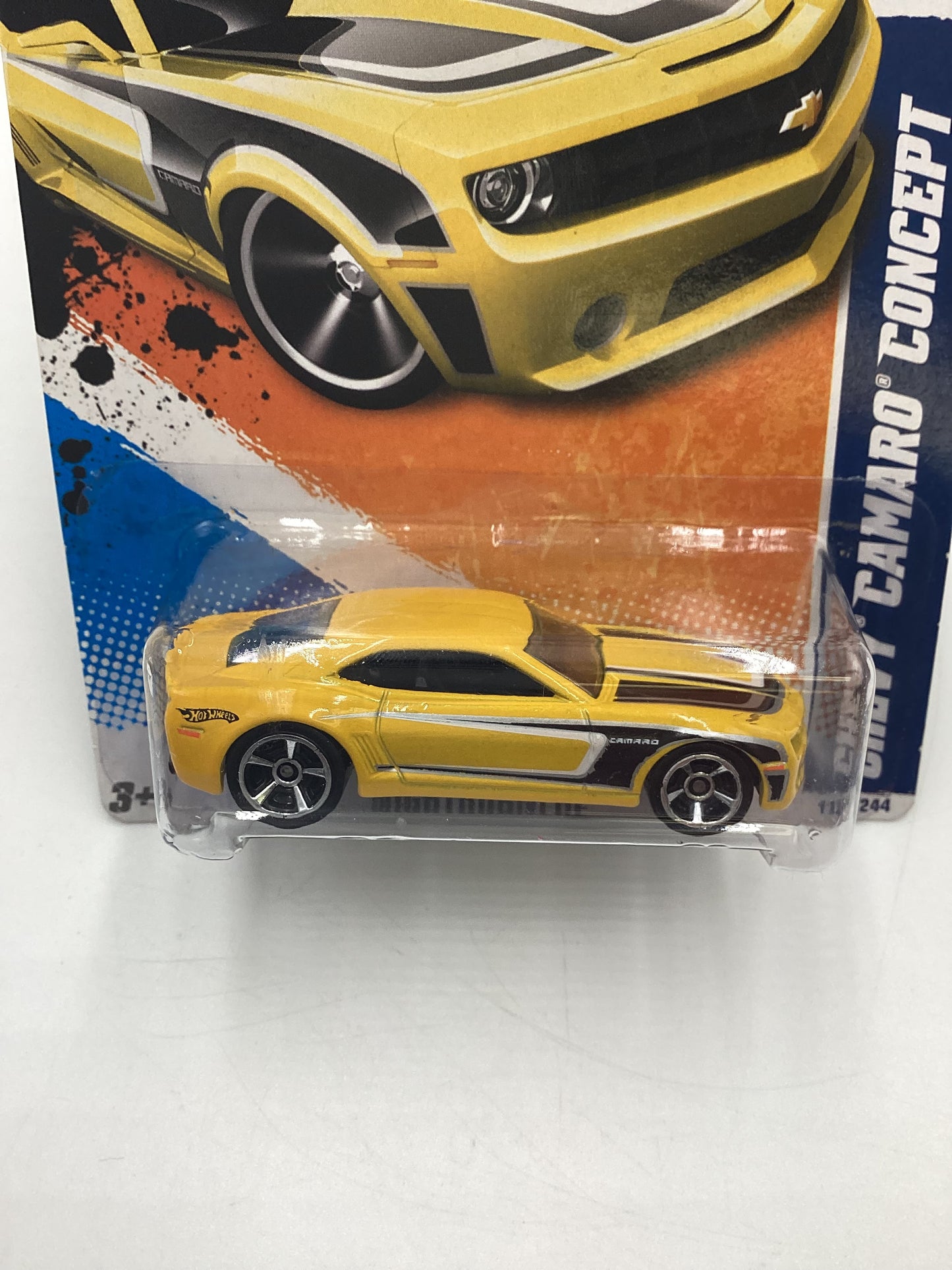 2011 Hot Wheels Nightburner #113 Chevy Camaro Concept Yellow Kmart Exclusive