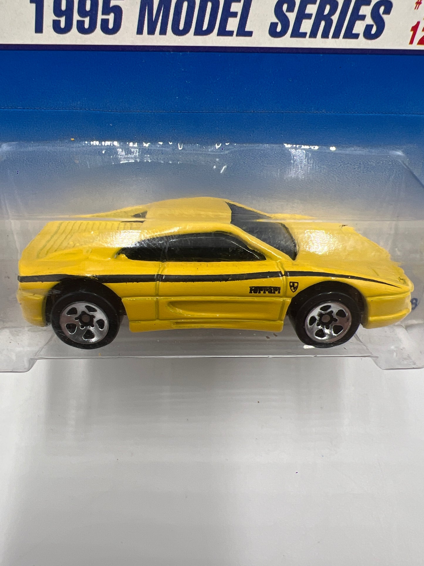 1995 Hot Wheels Model Series #350 Ferrari 355 Yellow W/Decal 5SP Wheels