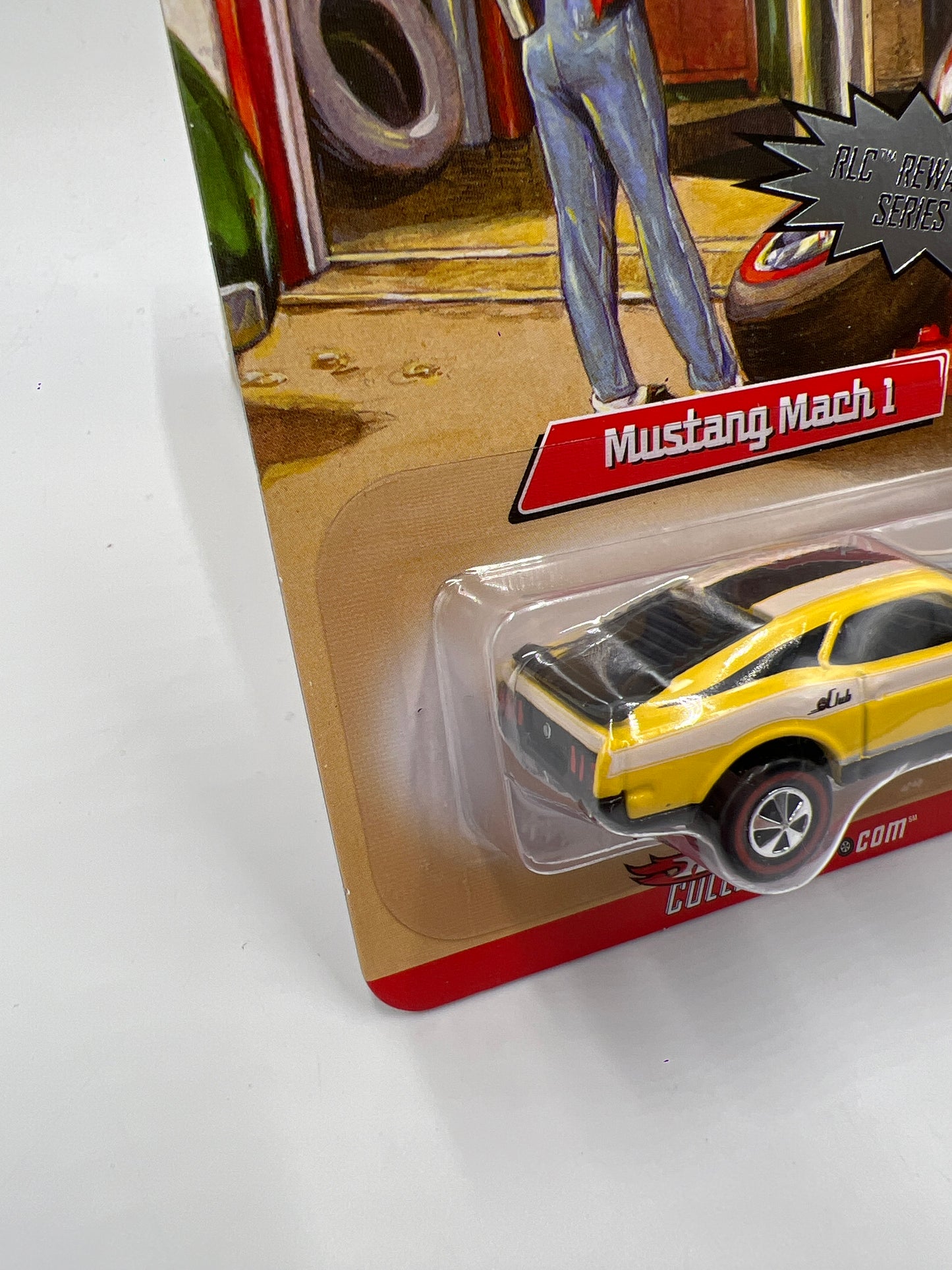 2007 Hot Wheels RLC Rewards Series #3 Mustang Mach 1 Yellow 6487/6962 W/Protector