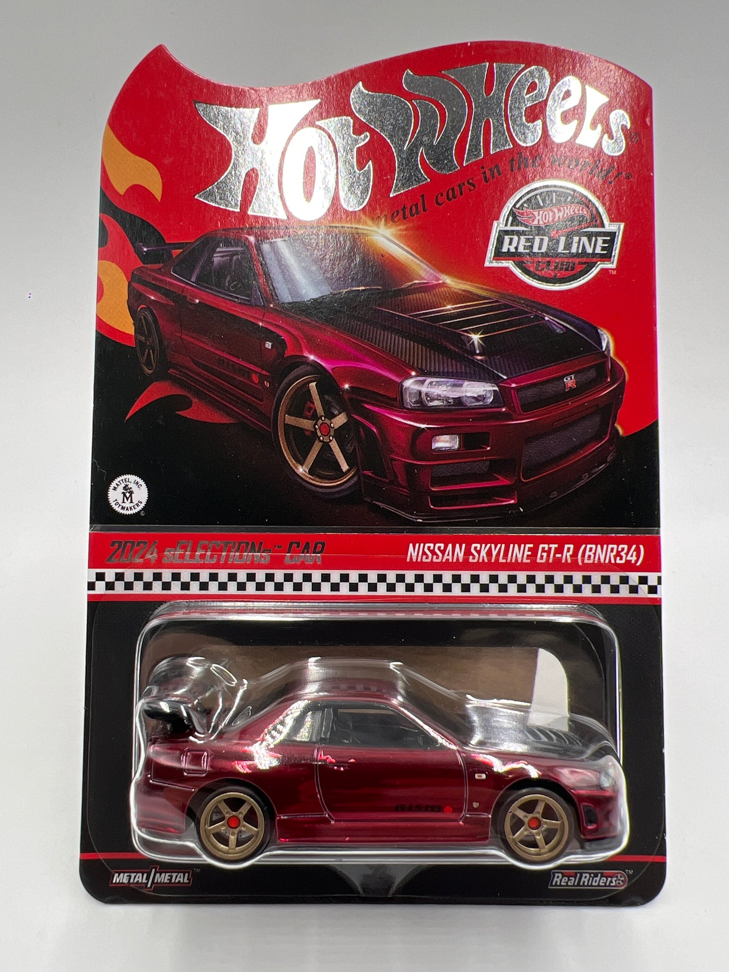 2024 Hot Wheels RLC sELECTIONs Car Nissan Skyline GT-R BNR34 Red W/Protector