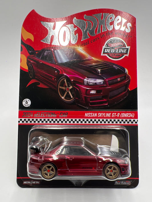 2024 Hot Wheels RLC sELECTIONs Car Nissan Skyline GT-R BNR34 Red W/Protector