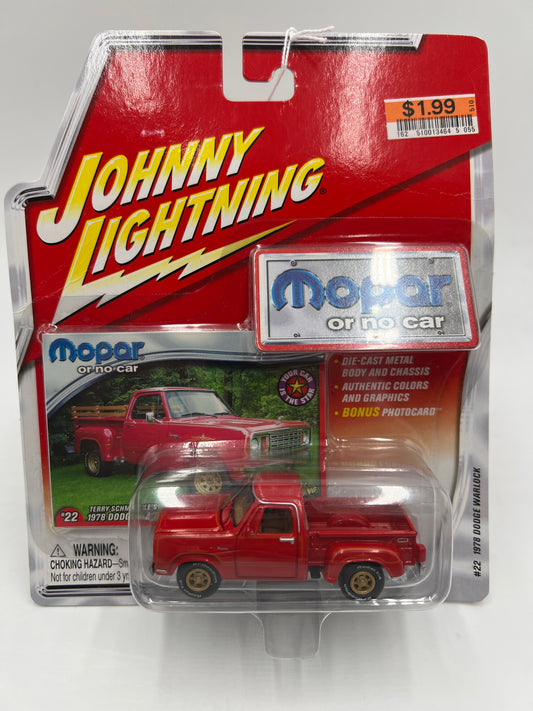 Johnny Lightning Mopar Or No Car #22 1978 Dodge Warlock Red 228B