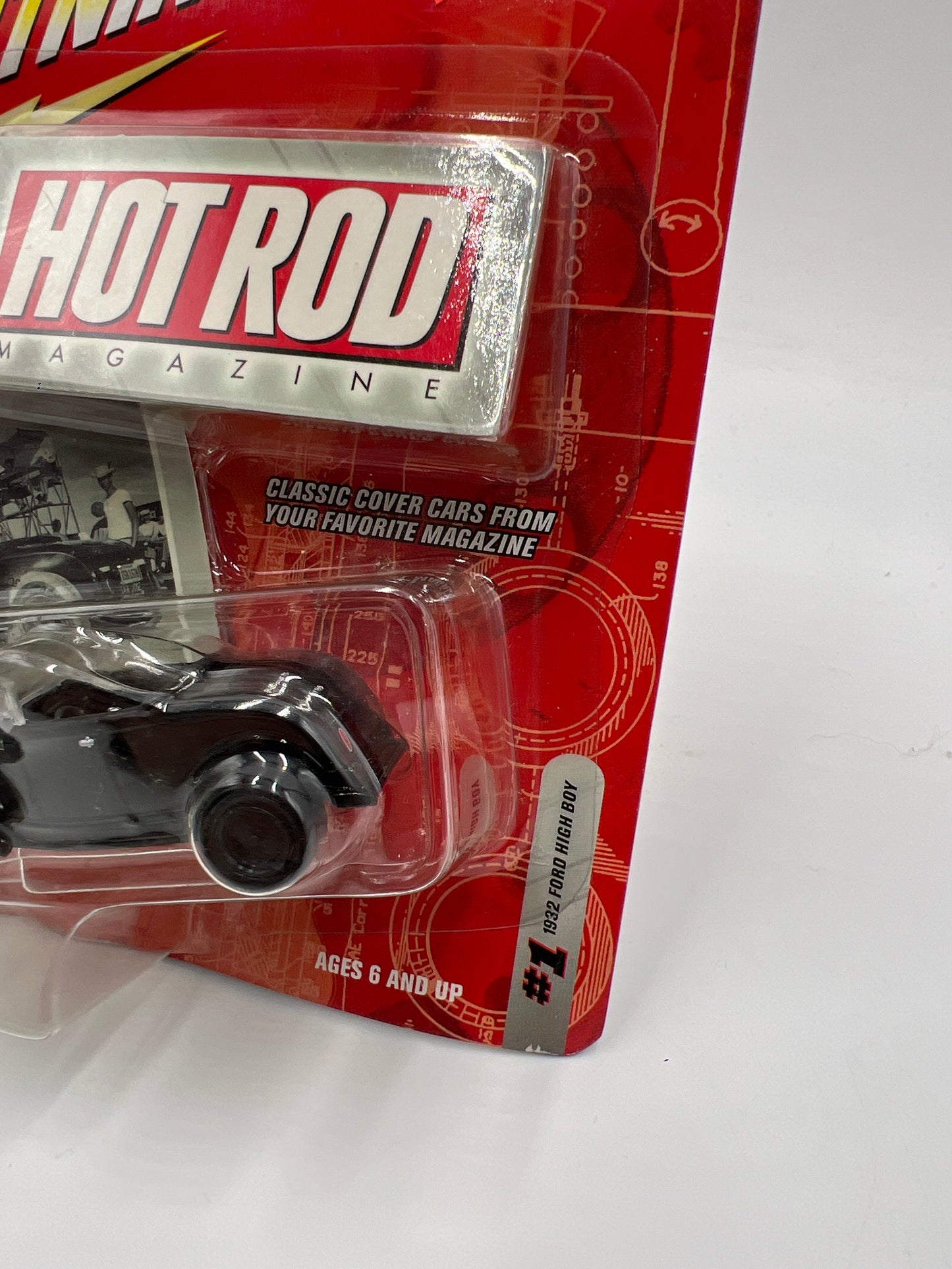 Johnny Lightning Hot Rod Magazine #1 1932 Ford High Boy Black Bad Card 221H